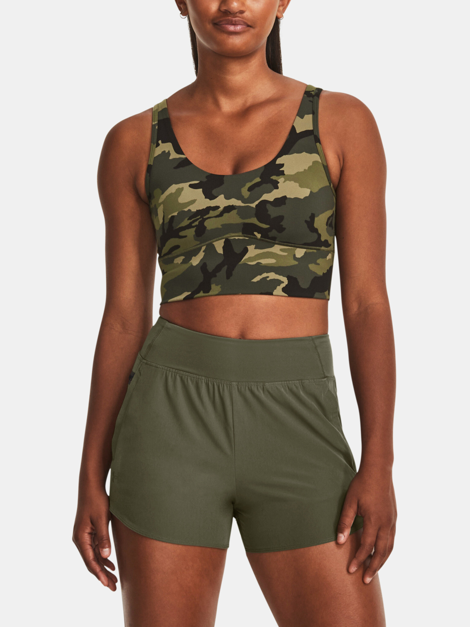 Under Armour Meridian Fitted Crop Maieu Verde - Pled.ro