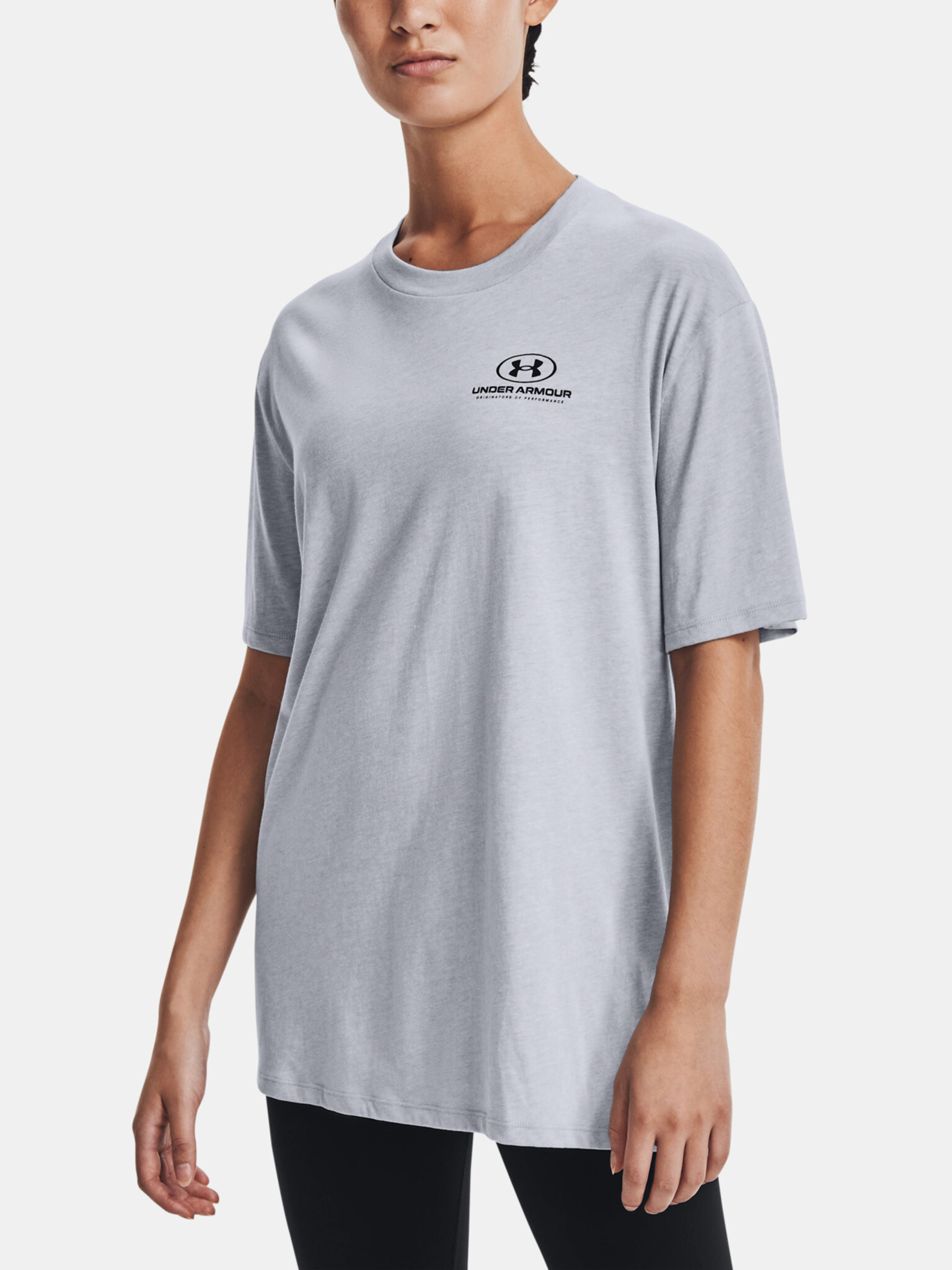 Under Armour Oversized Graphic SS Tricou Gri - Pled.ro