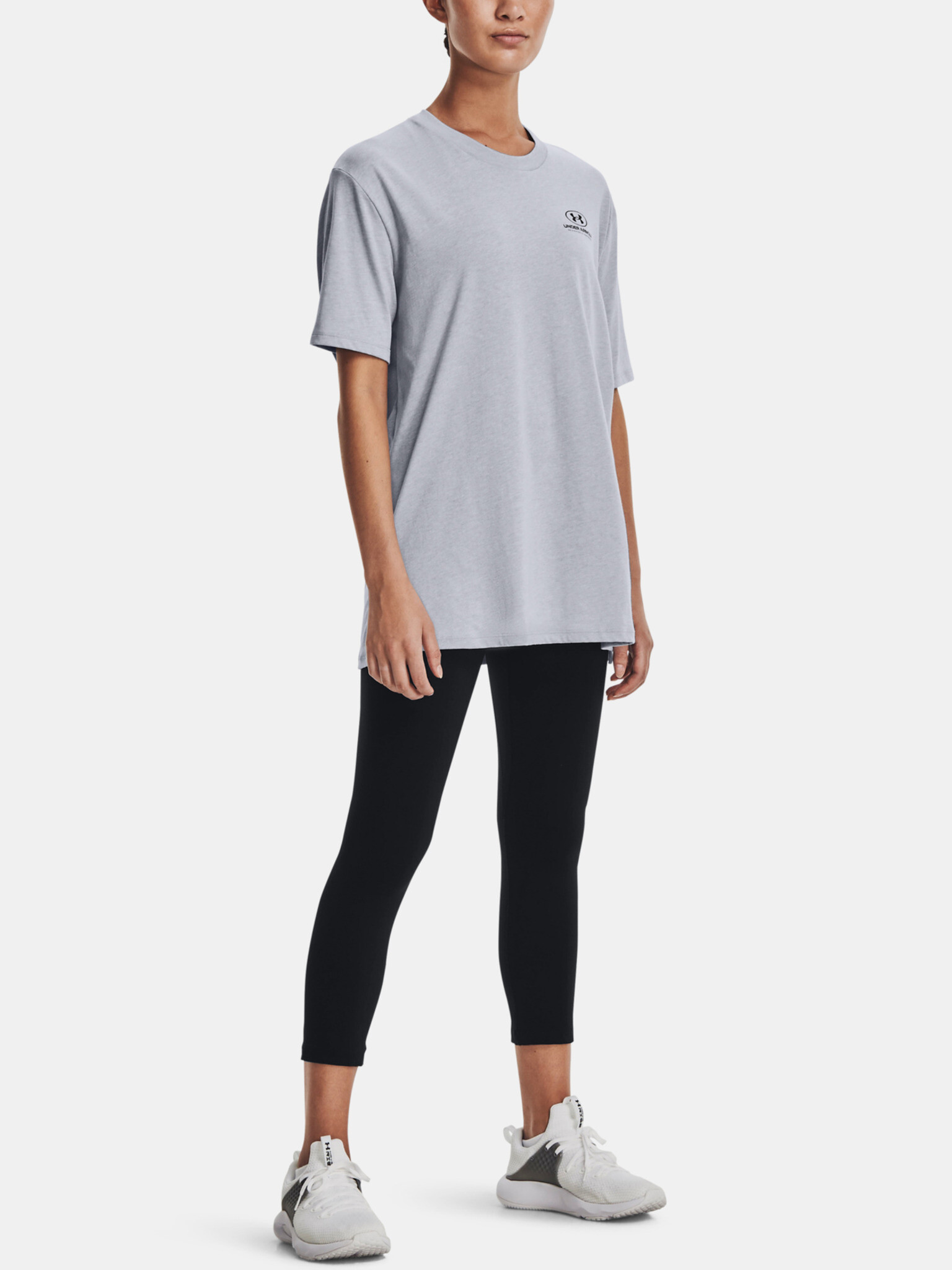 Under Armour Oversized Graphic SS Tricou Gri - Pled.ro