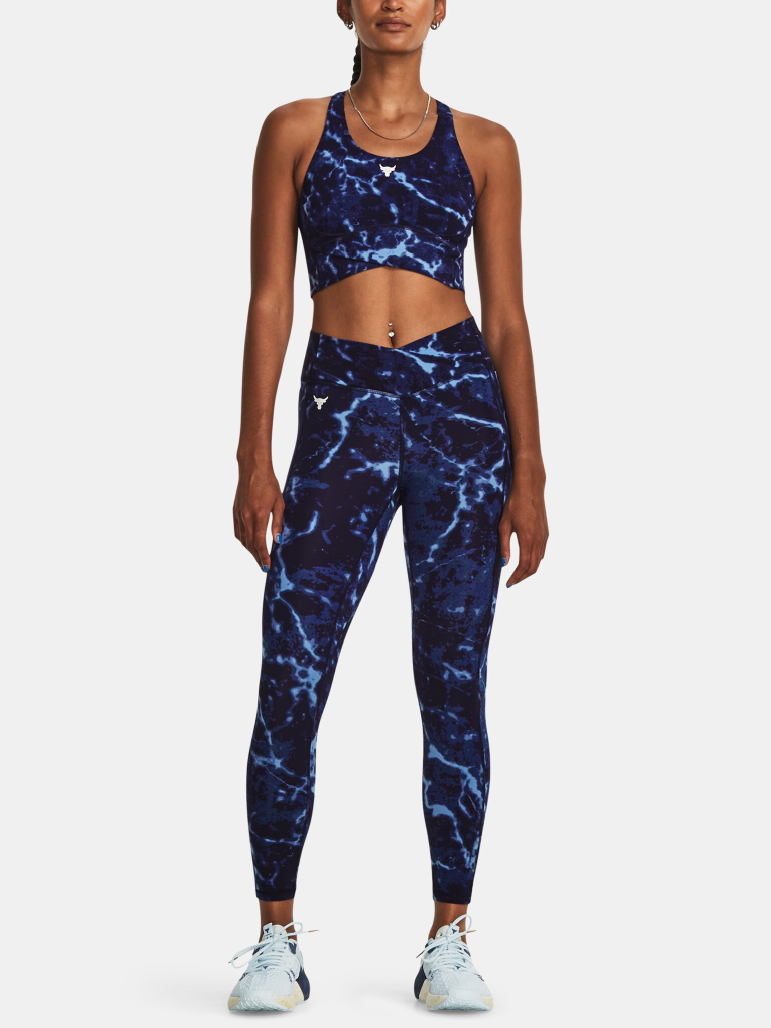 Under Armour Project Rock Lets Go Crossover Printed Maieu Albastru - Pled.ro