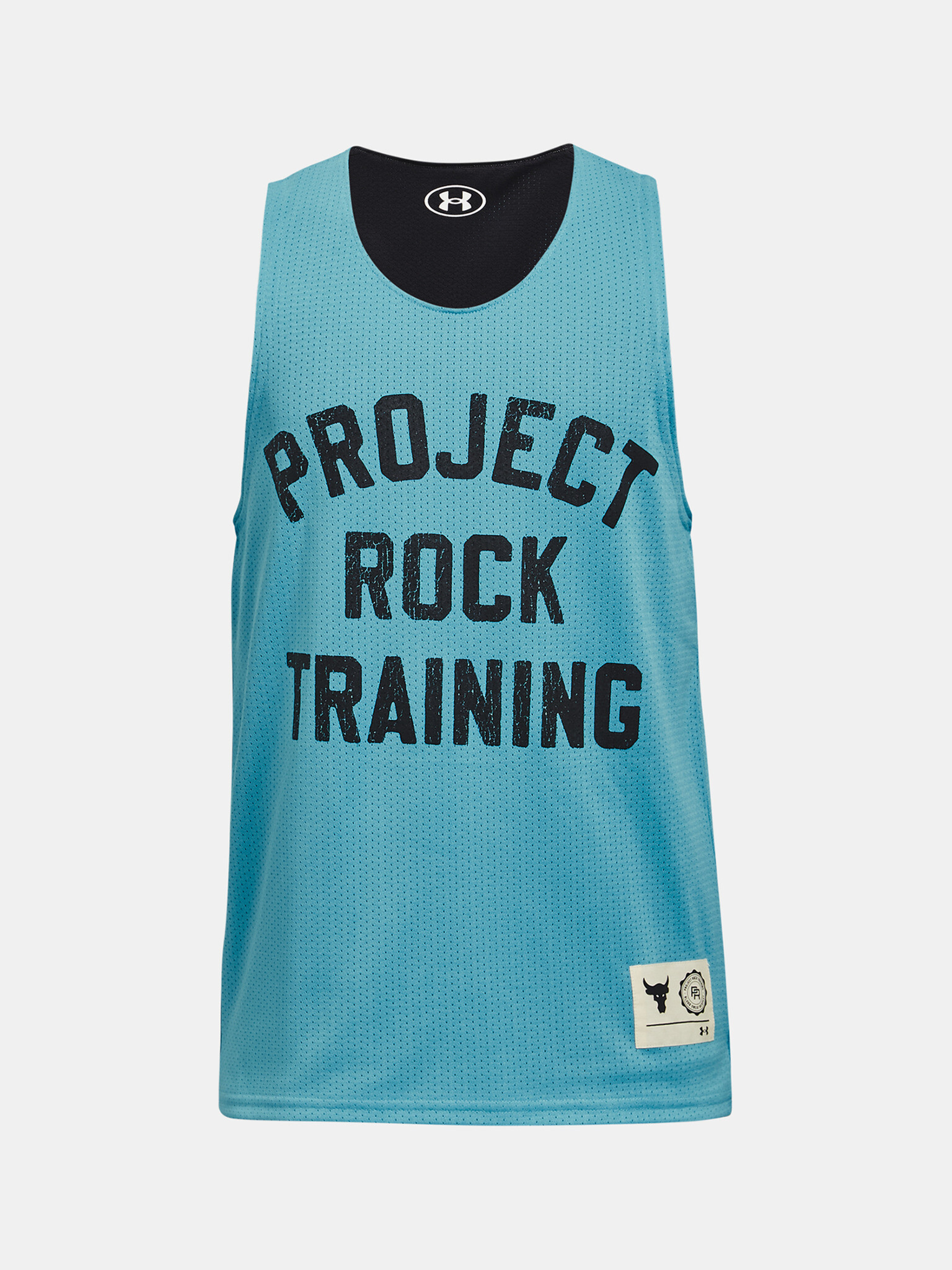 Under Armour Project Rock Rvrsbl Mesh Top TG Top pentru copii Albastru - Pled.ro