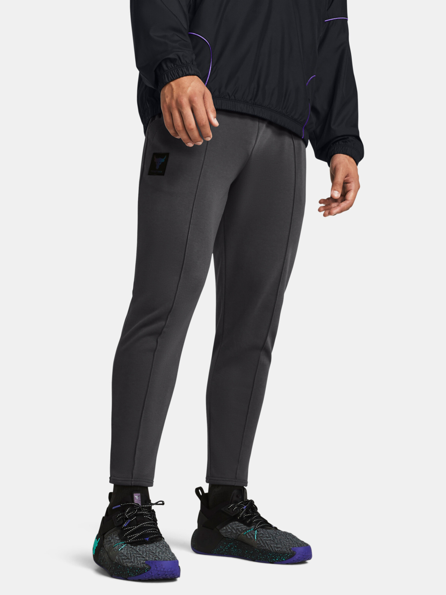 Under Armour Project Rock Terry Gym Pantaloni Gri - Pled.ro