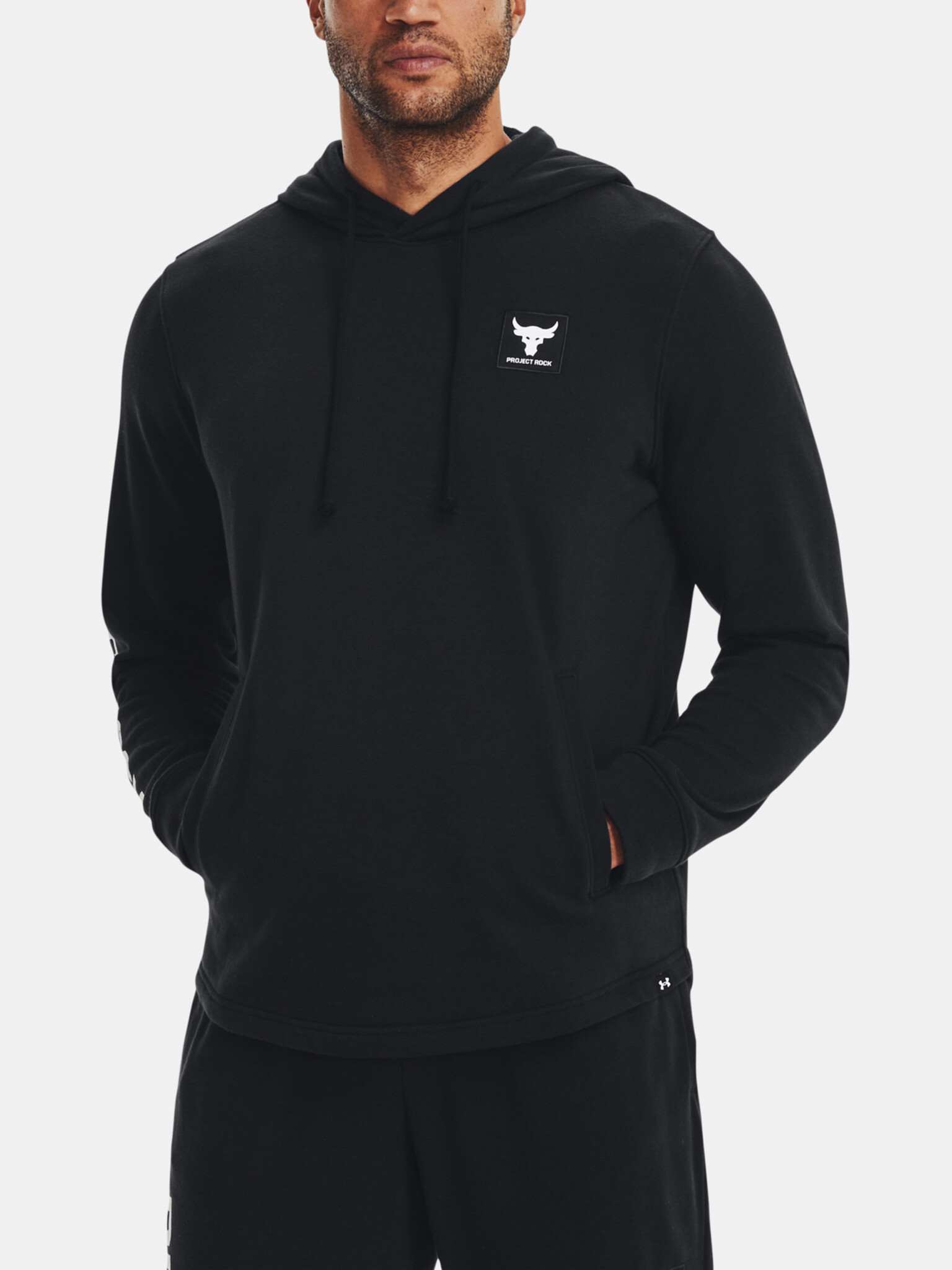 Under Armour Project Rock Terry Hoodie Hanorac Negru - Pled.ro