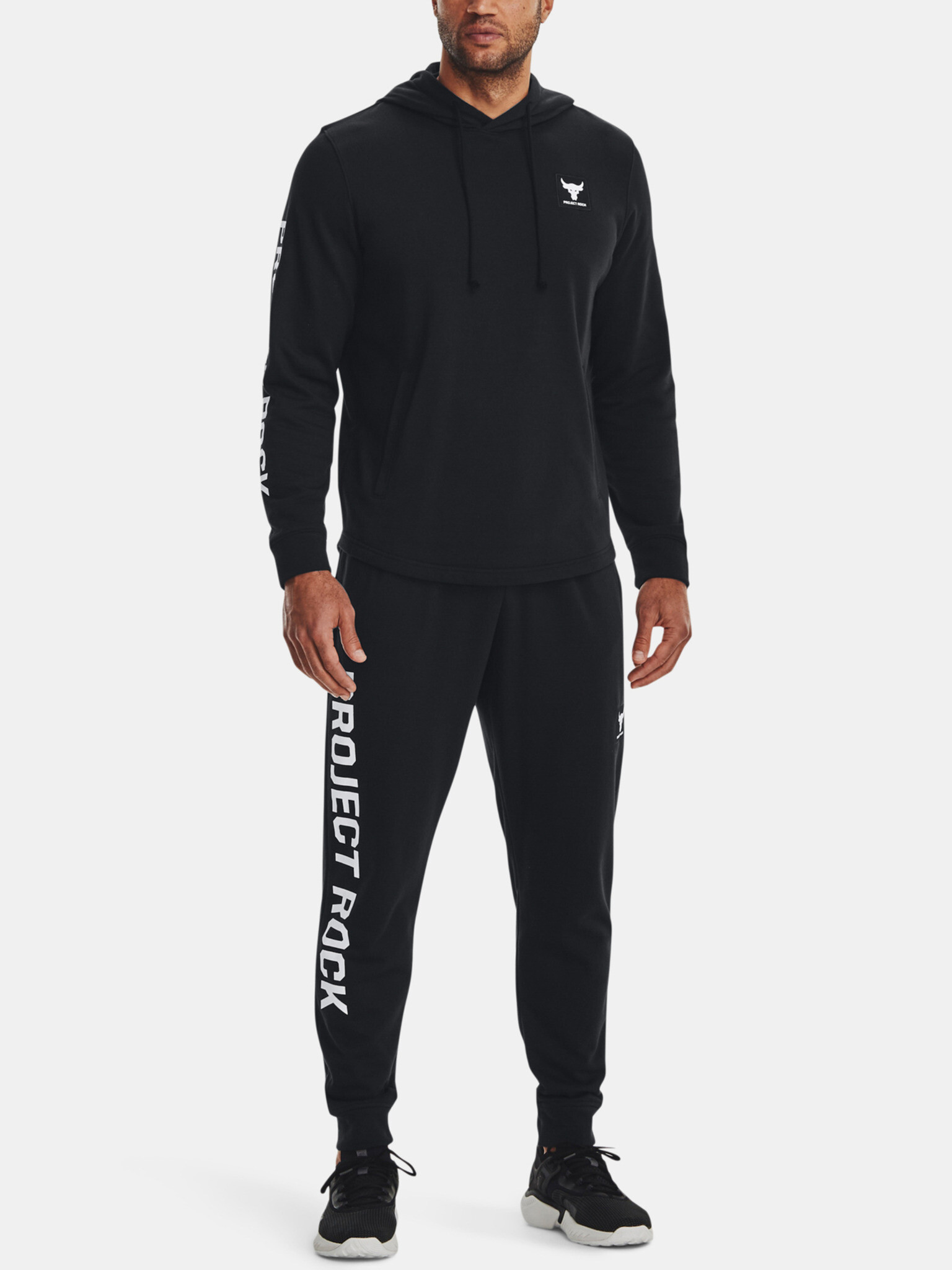 Under Armour Project Rock Terry Hoodie Hanorac Negru - Pled.ro