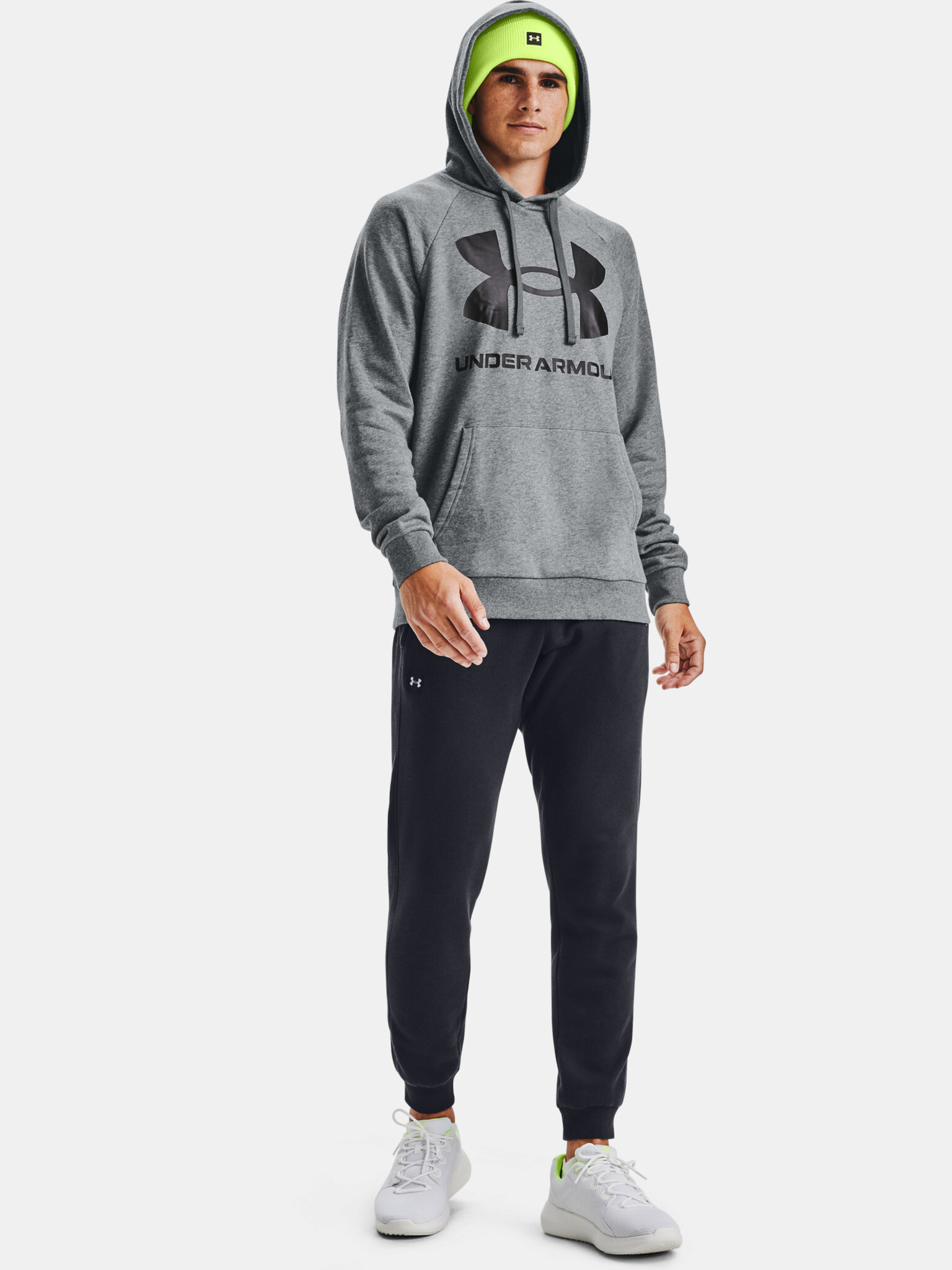 Under Armour Rival Fleece Big Logo HD Hanorac Gri - Pled.ro