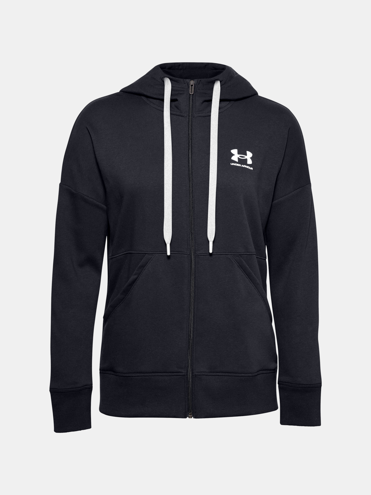 Under Armour RIVAL FLEECE FZ HOODIE Hanorac Negru - Pled.ro