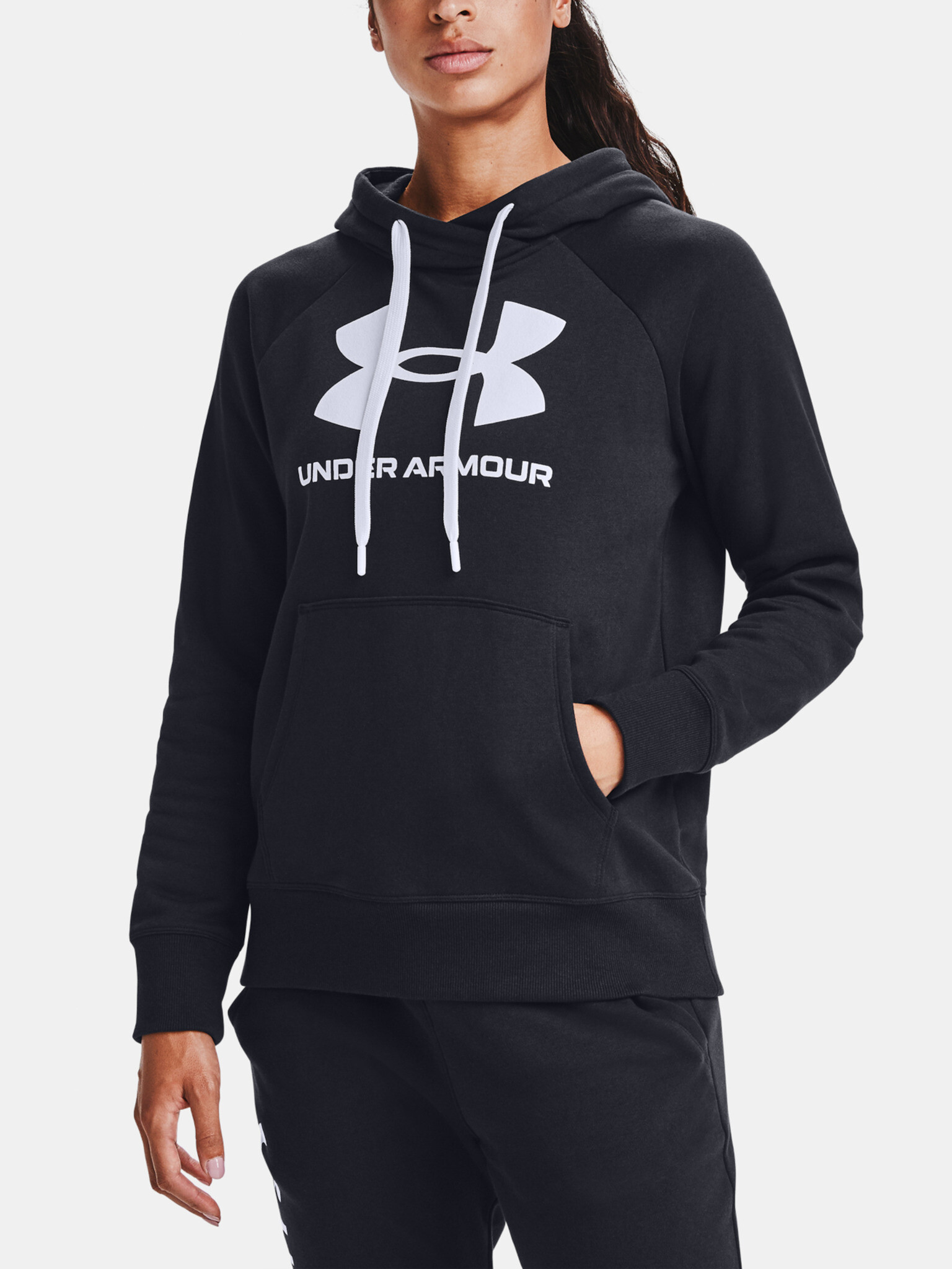 Under Armour Rival Fleece Logo Hoodie Hanorac Negru - Pled.ro