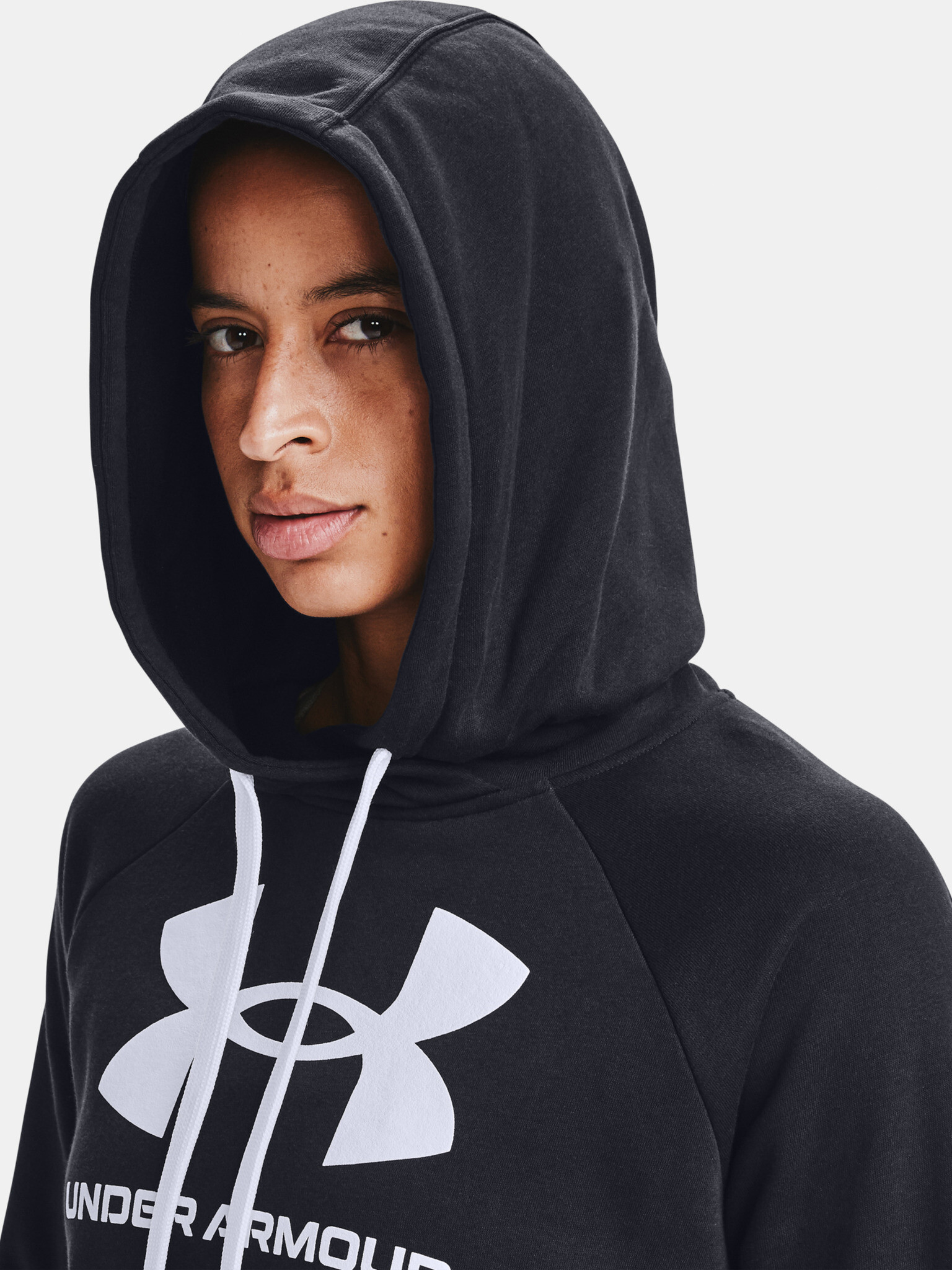 Under Armour Rival Fleece Logo Hoodie Hanorac Negru - Pled.ro