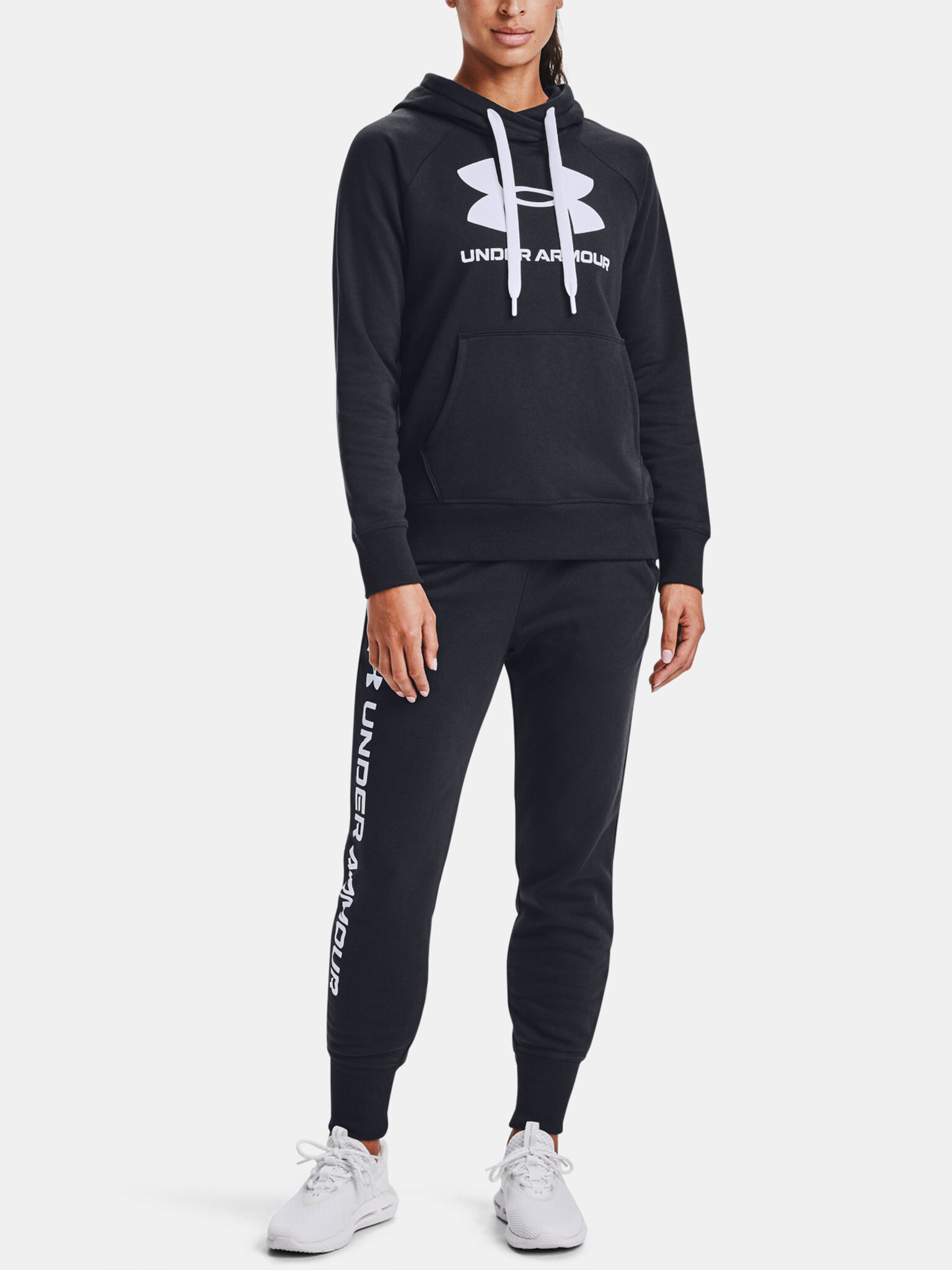 Under Armour Rival Fleece Logo Hoodie Hanorac Negru - Pled.ro