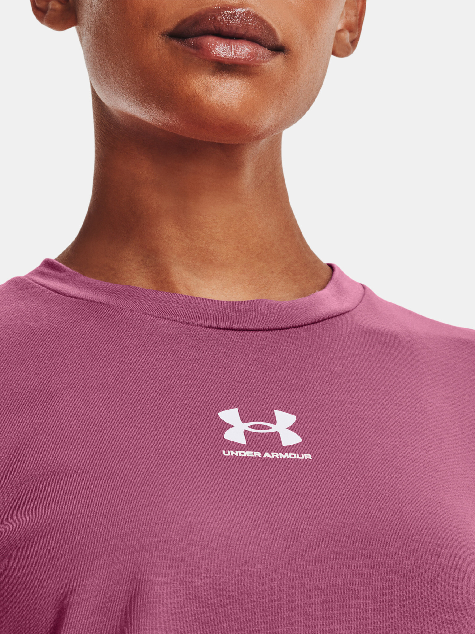 Under Armour Rival Terry Crew Tricou Roz - Pled.ro