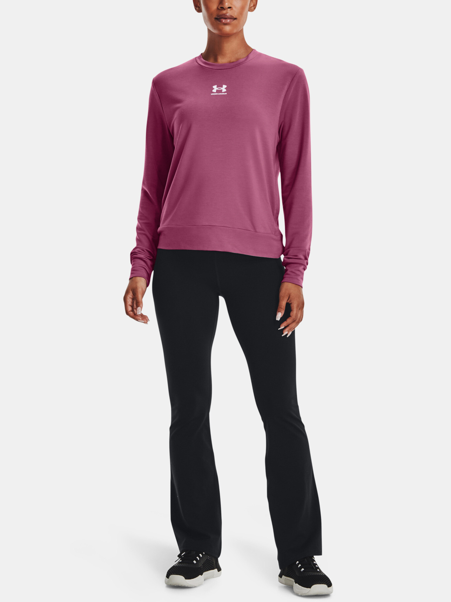 Under Armour Rival Terry Crew Tricou Roz - Pled.ro