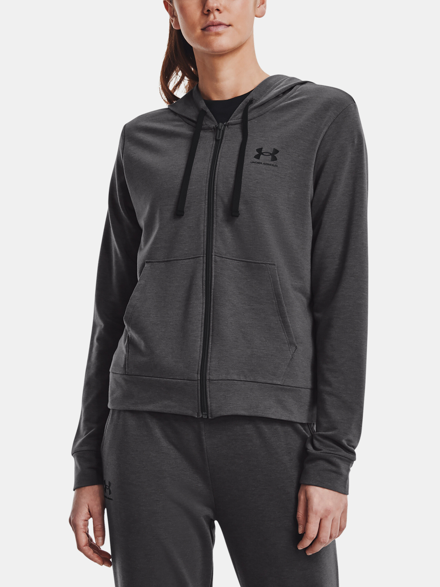 Under Armour Rival Terry FZ Hoodie Hanorac Gri - Pled.ro