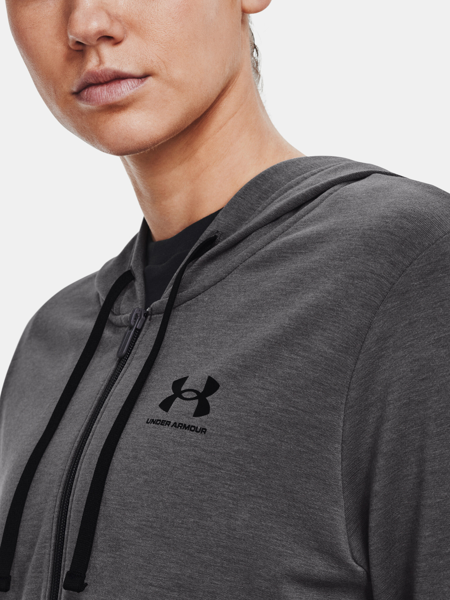 Under Armour Rival Terry FZ Hoodie Hanorac Gri - Pled.ro