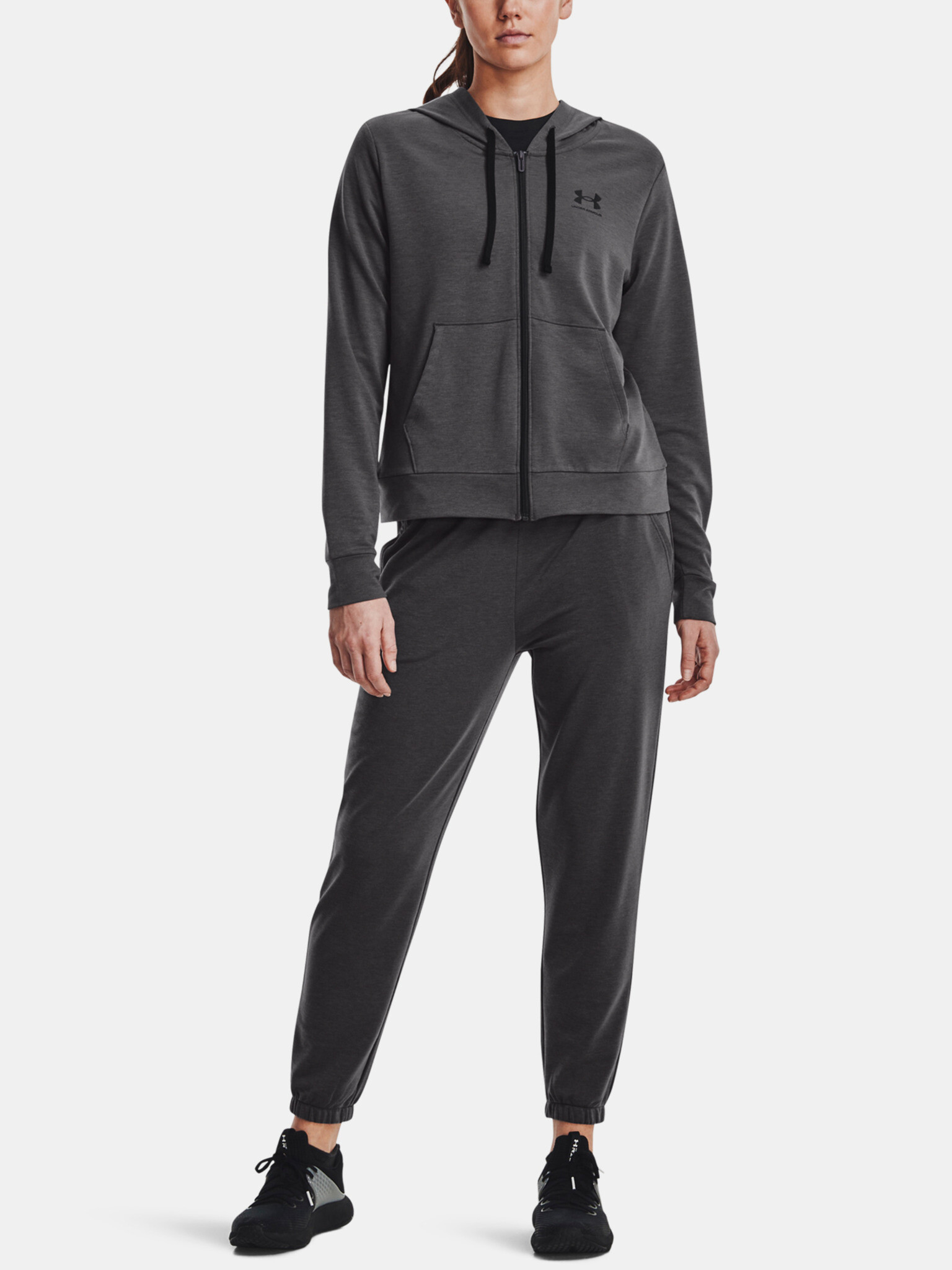 Under Armour Rival Terry FZ Hoodie Hanorac Gri - Pled.ro