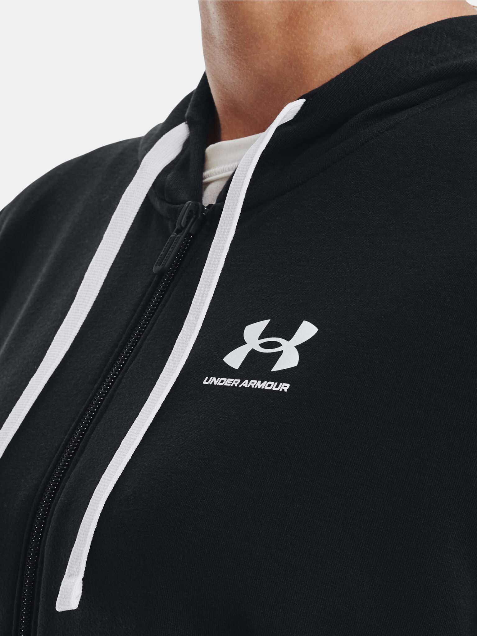 Under Armour Rival Terry FZ Hoodie Hanorac Negru - Pled.ro