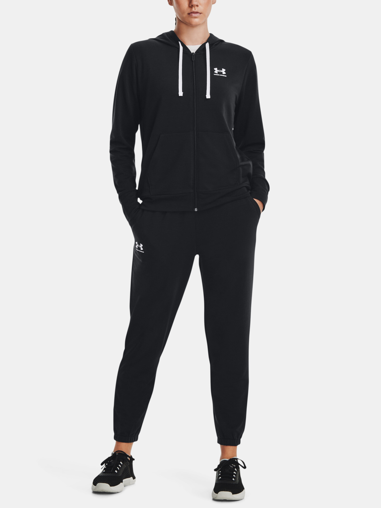 Under Armour Rival Terry FZ Hoodie Hanorac Negru - Pled.ro