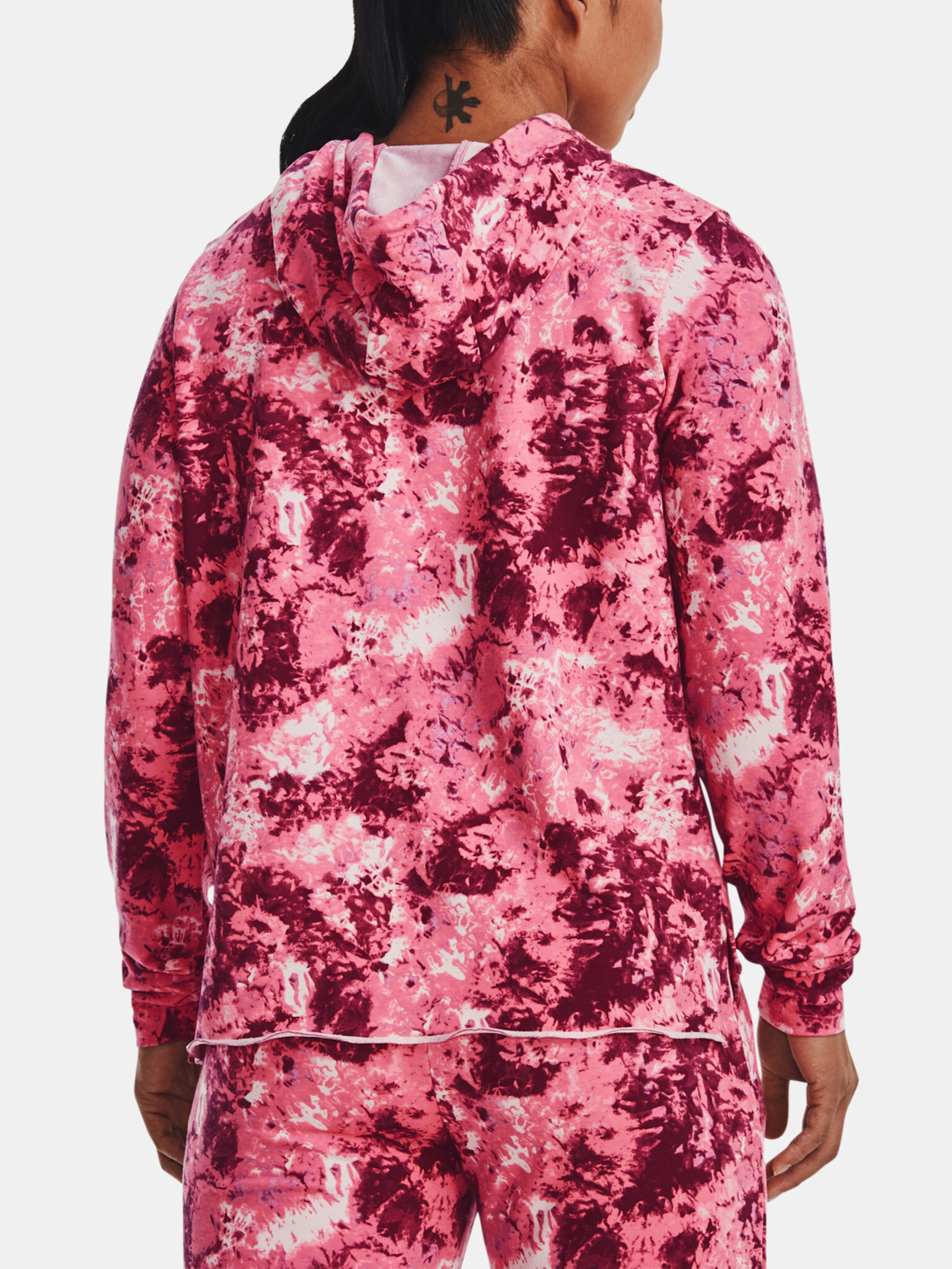 Under Armour Rival Terry Print Hoodie Hanorac Roz - Pled.ro