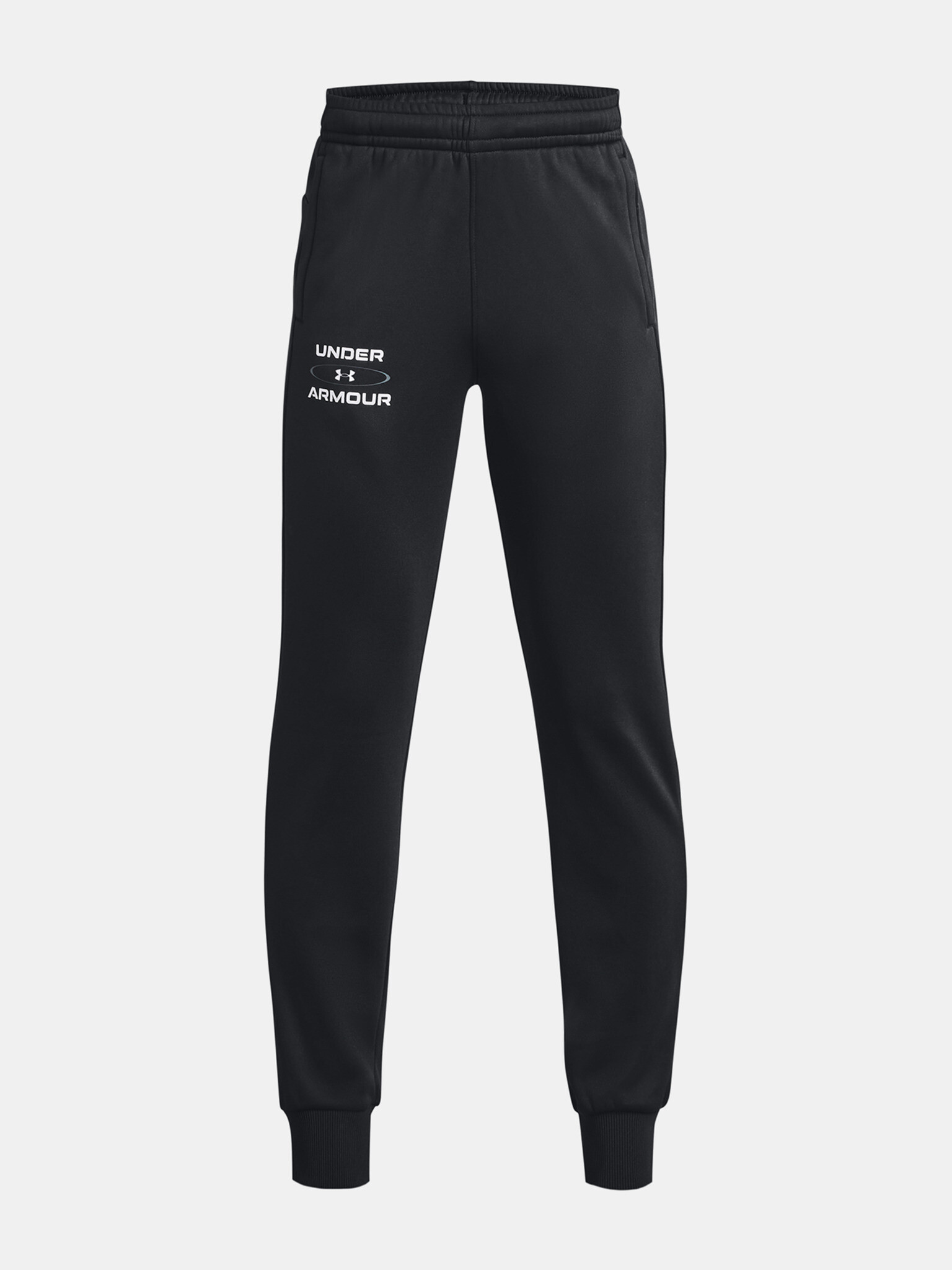 Under Armour UA Armour Fleece Graphic Jgrs Pantaloni de trening pentru copii Negru - Pled.ro