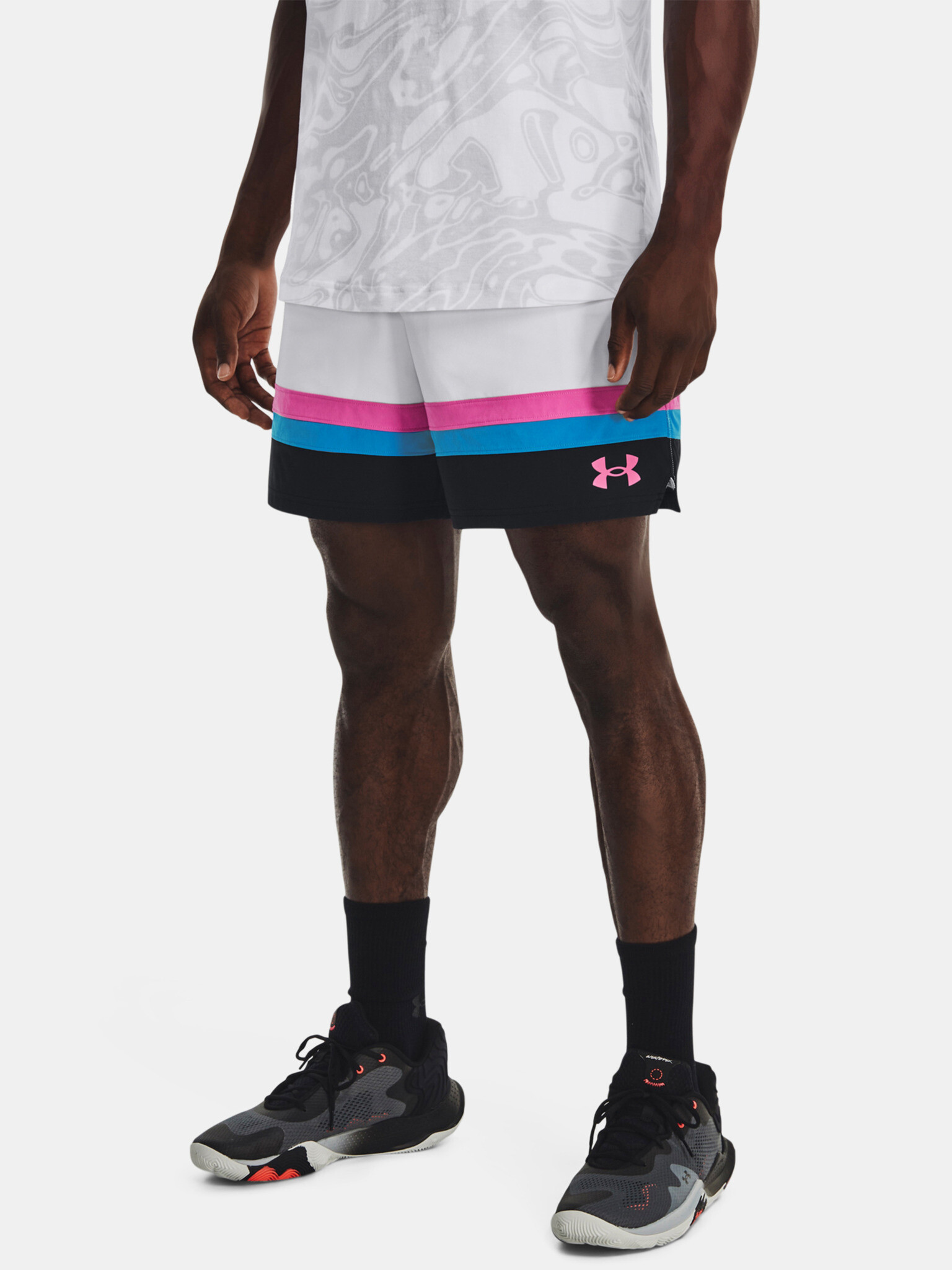 Under Armour UA Baseline Woven Short II-WHT Pantaloni scurți Alb - Pled.ro