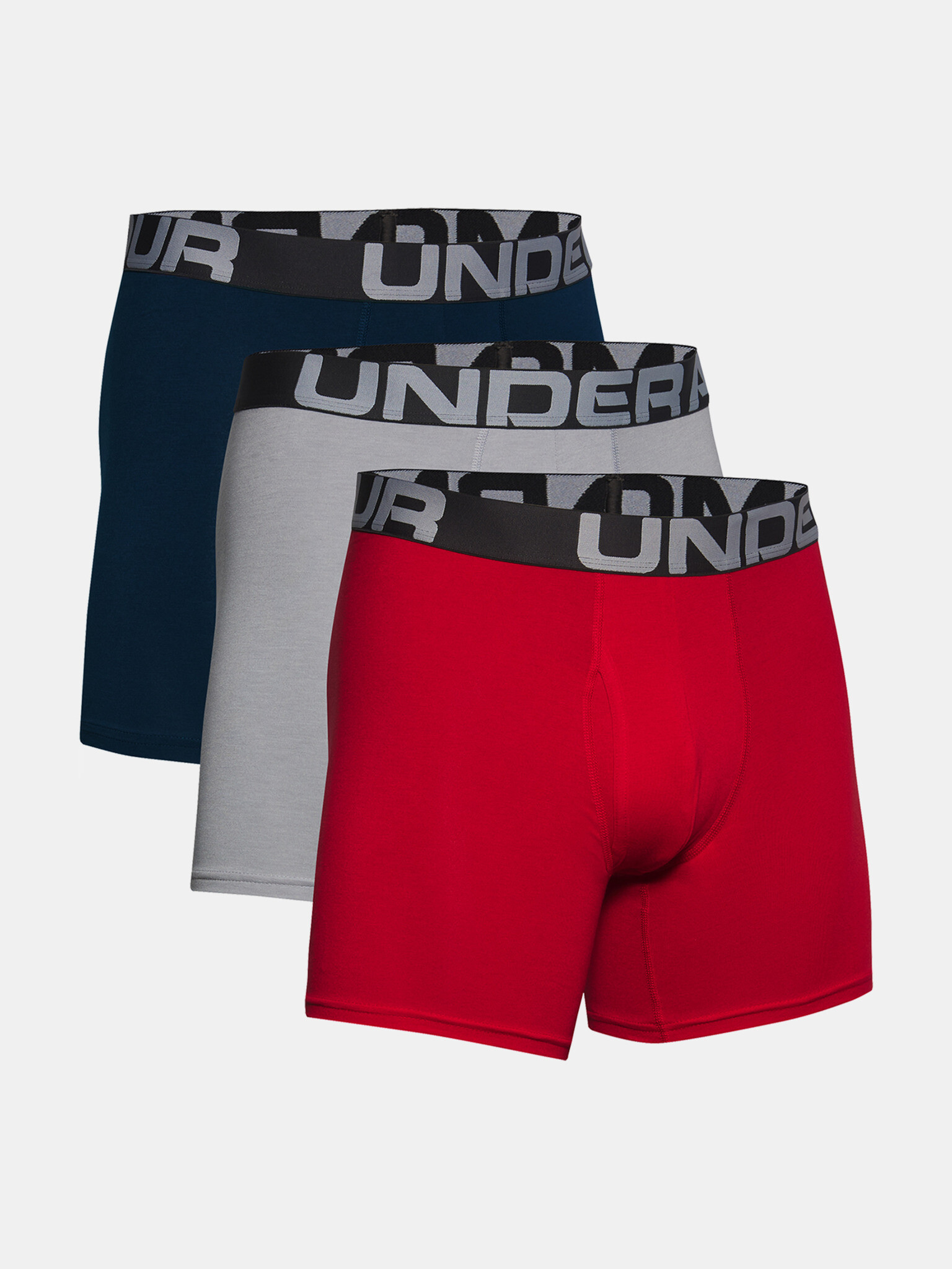 Under Armour UA Charged Cotton 6in Boxeri 3 bucăți Negru - Pled.ro