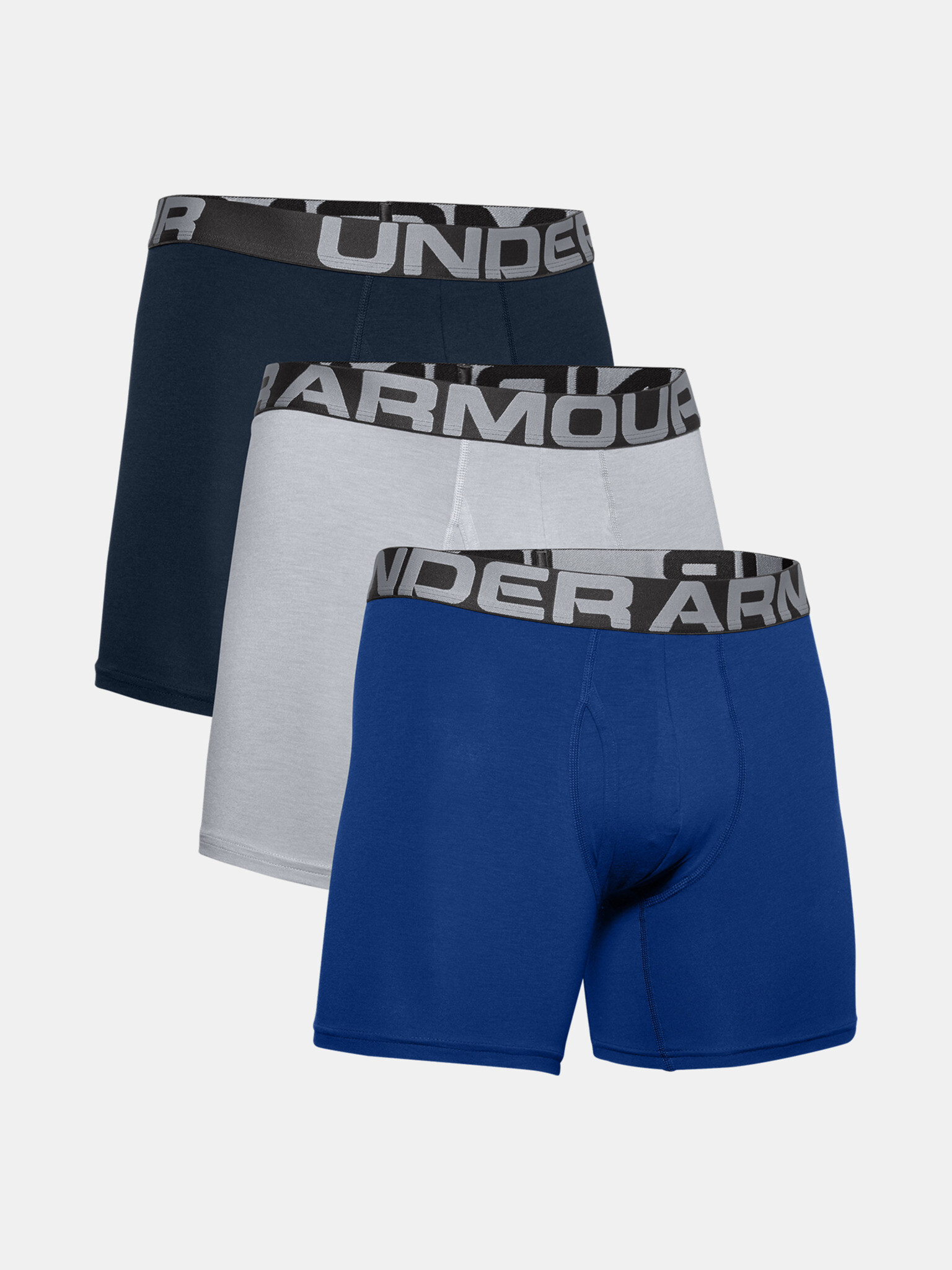 Under Armour UA Charged Cotton 6in Boxeri 3 bucăți Negru - Pled.ro