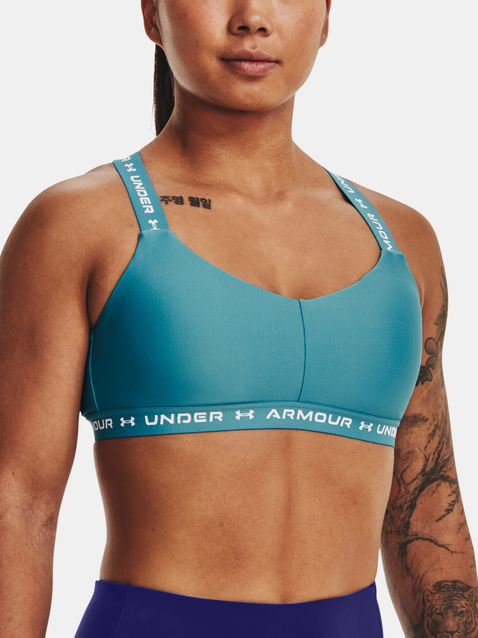 Under Armour UA Crossback Low Sport Sutien Albastru - Pled.ro