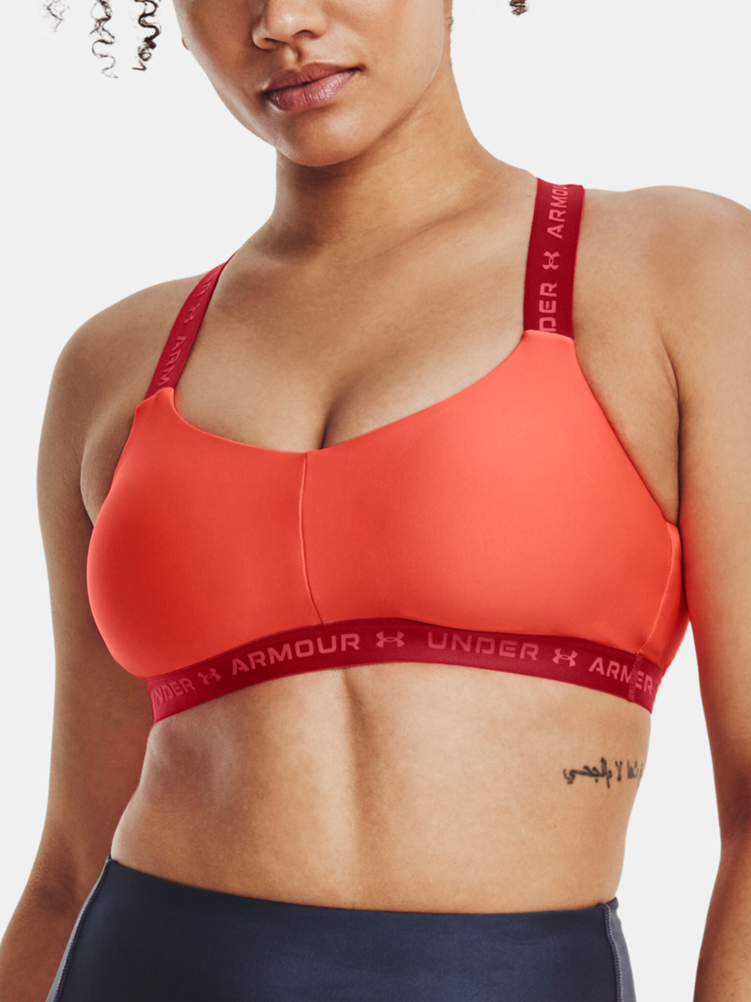 Under Armour UA Crossback Low Sport Sutien Portocaliu - Pled.ro