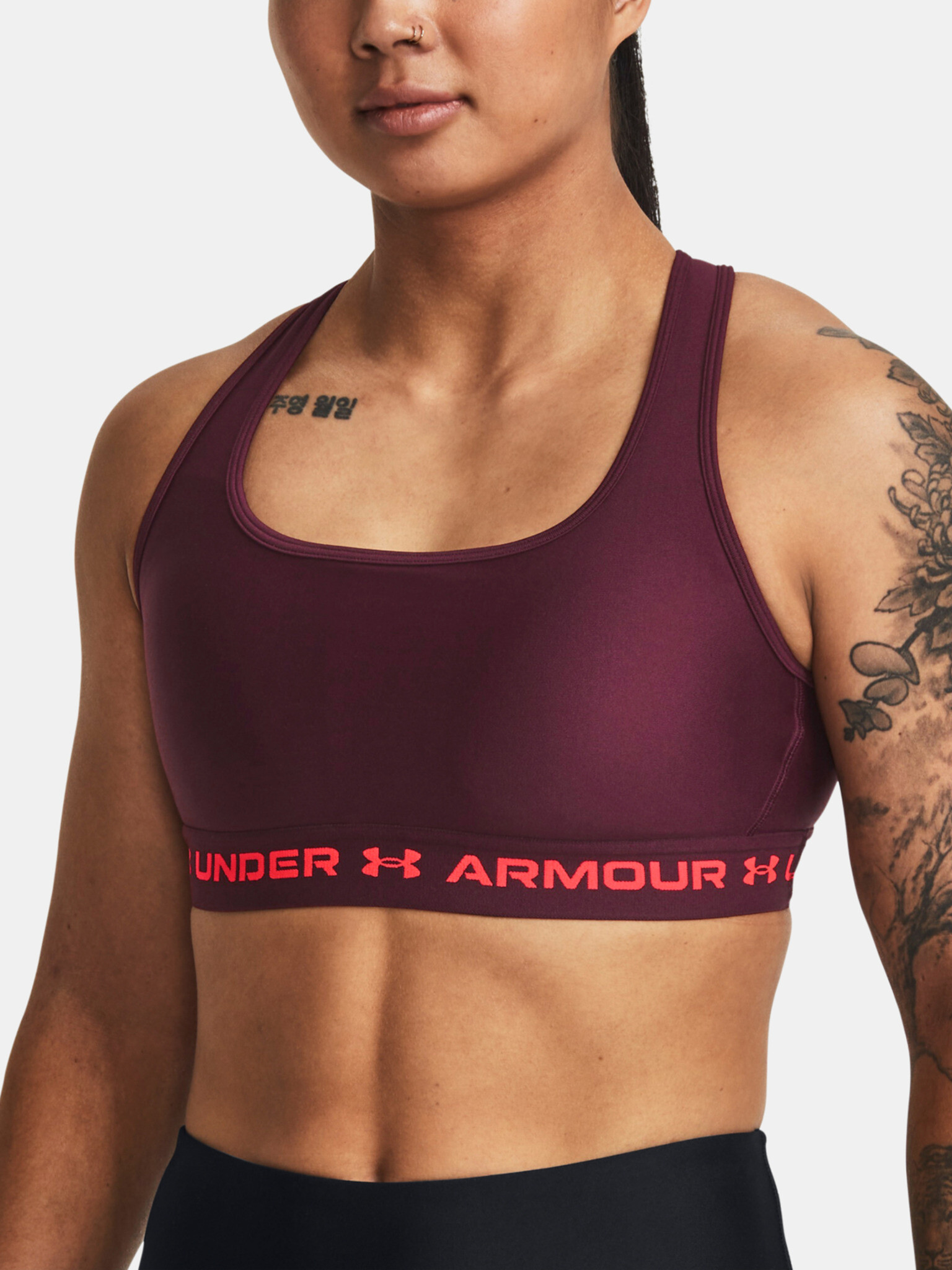 Under Armour UA Crossback Mid Bra Sport Sutien Roșu - Pled.ro