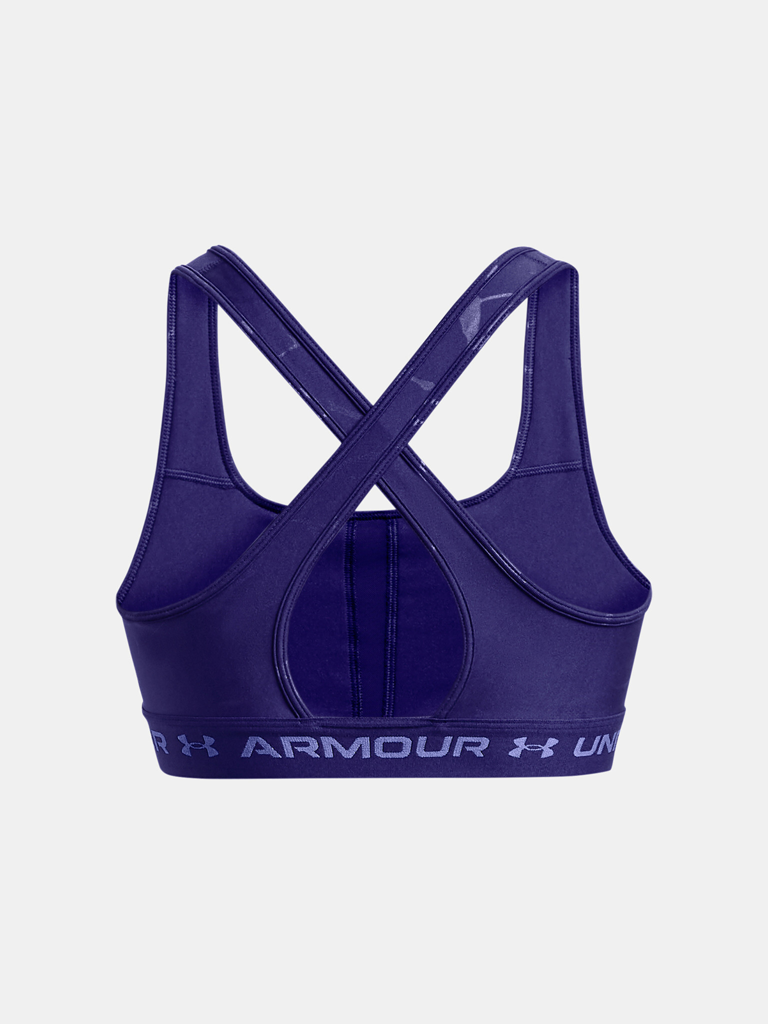 Under Armour UA Crossback Mid Emboss Sport Sutien Albastru - Pled.ro