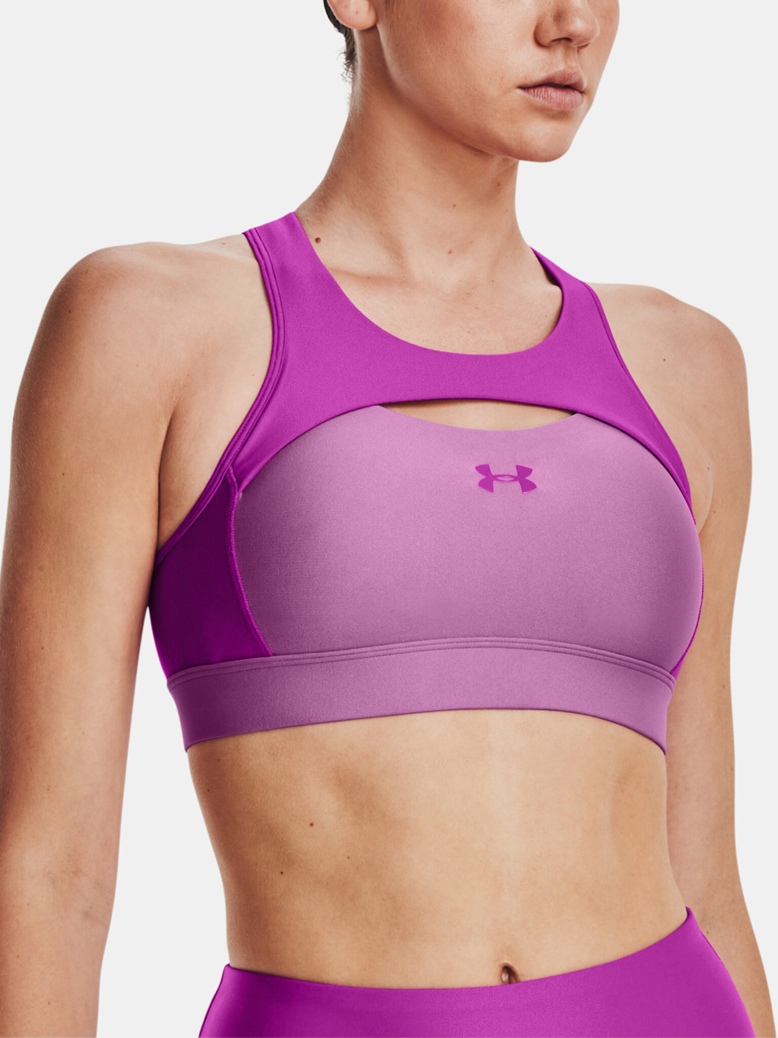 Under Armour UA Crossback Mid Harness Sport Sutien Violet - Pled.ro