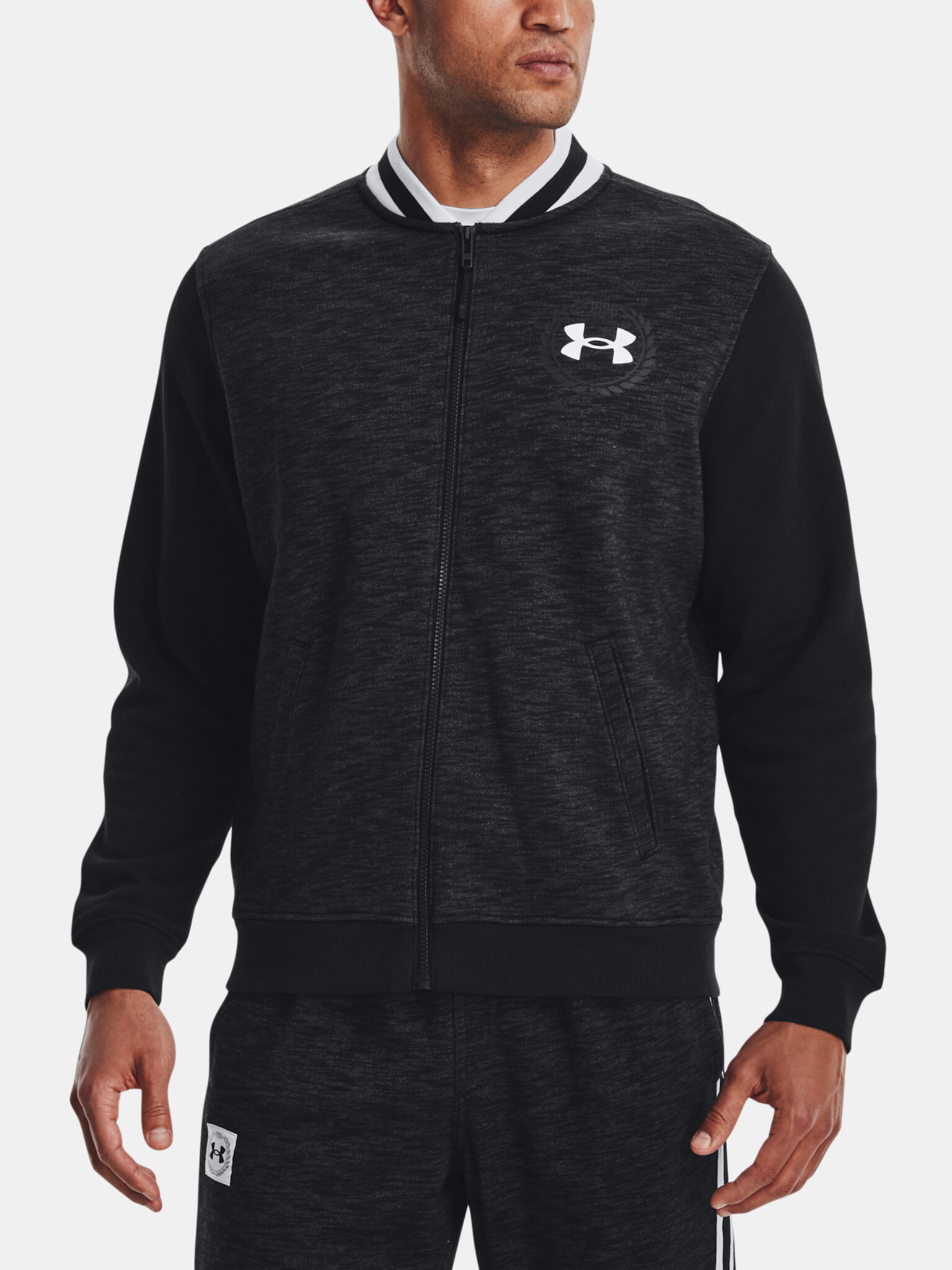 Under Armour UA Essential Heritage Flc FZ Hanorac Negru - Pled.ro