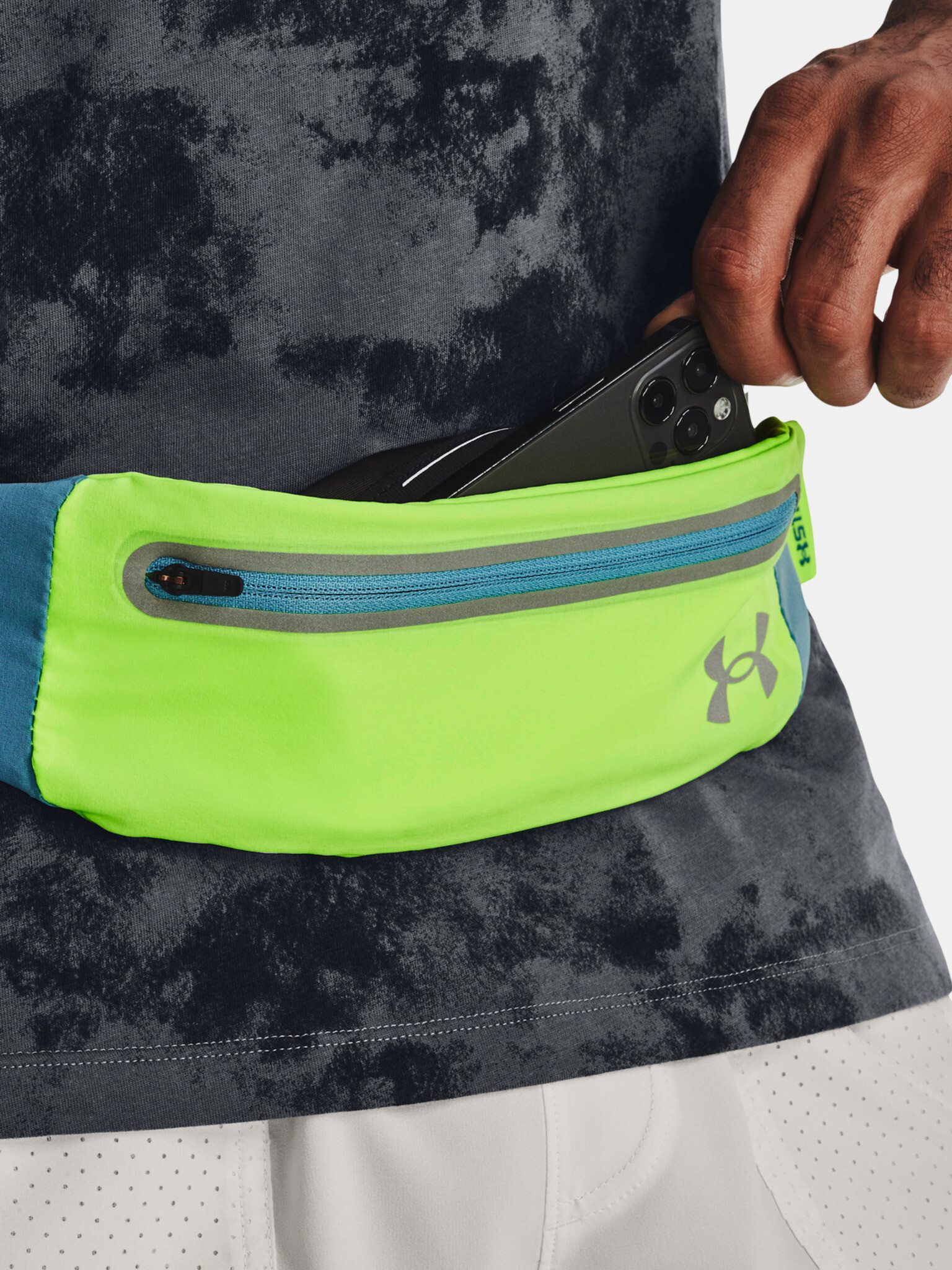 Under Armour UA Flex Speedpocket Run Genți talie Verde - Pled.ro