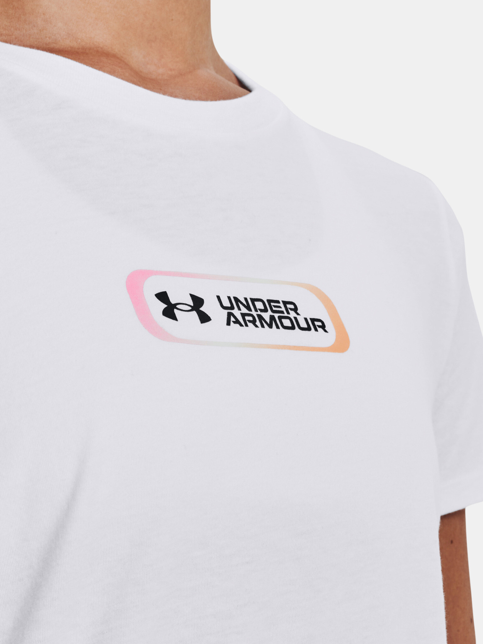 Under Armour UA Gradient Pill SS Tricou Alb - Pled.ro