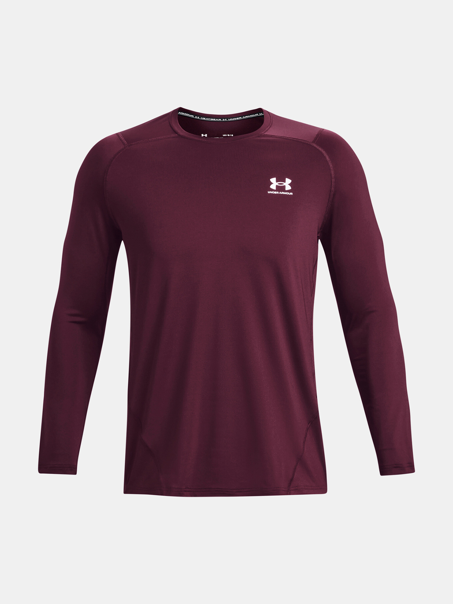 Under Armour UA HG Armour Fitted LS Tricou Roșu - Pled.ro