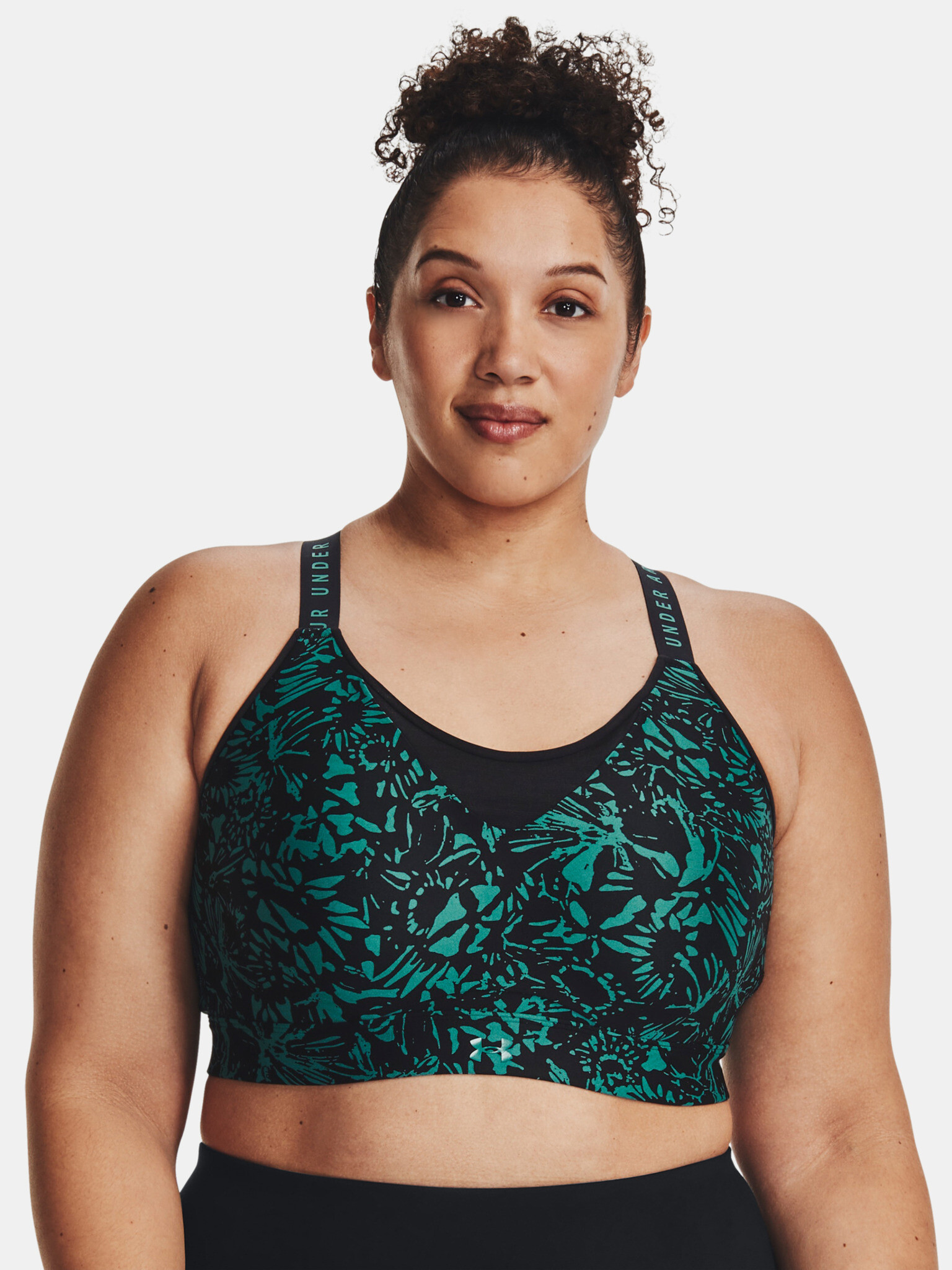 Under Armour UA Infinity High Print Sport Sutien Verde - Pled.ro