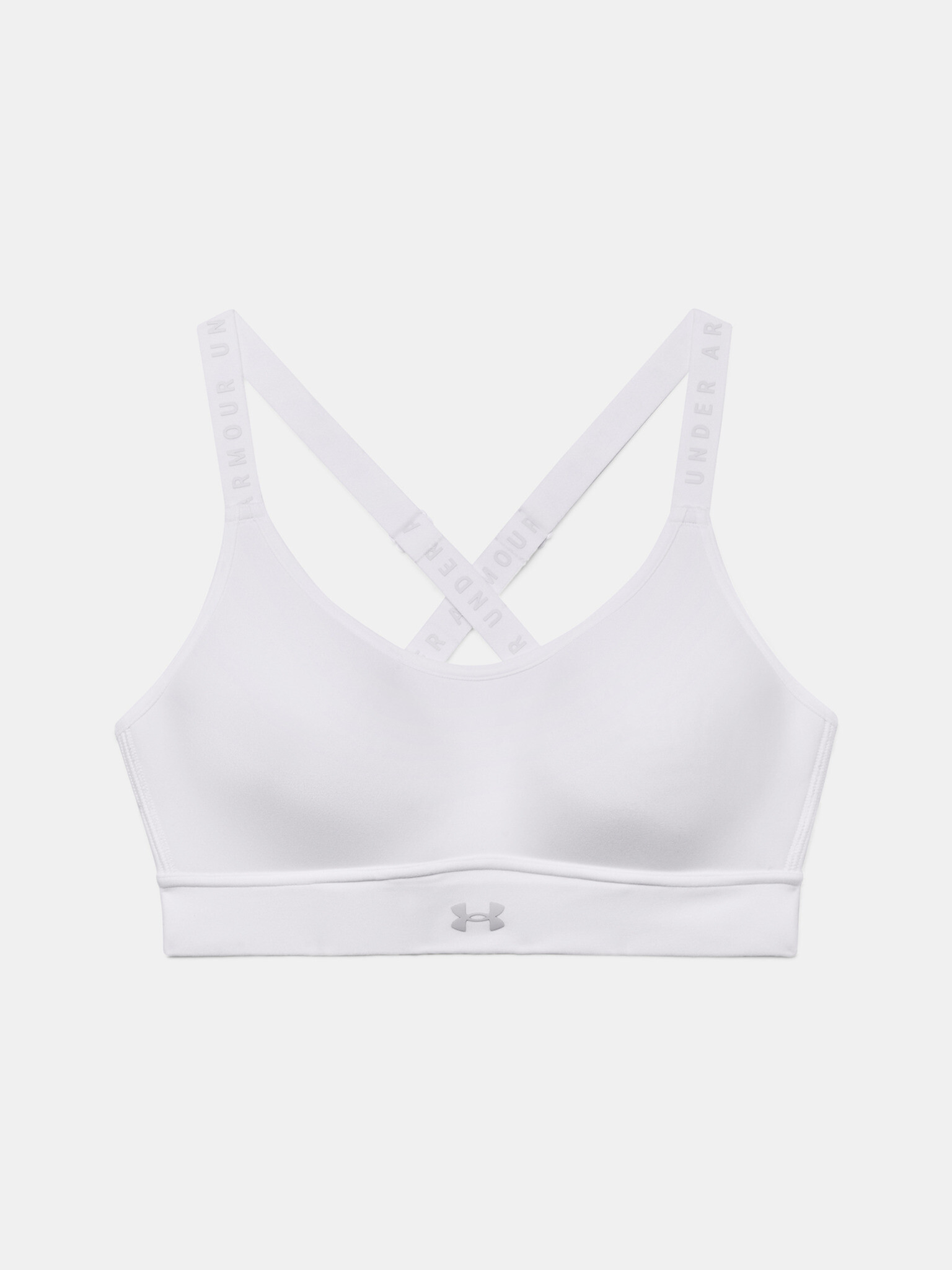 Under Armour UA Infinity Mid Covered Sport Sutien Alb - Pled.ro