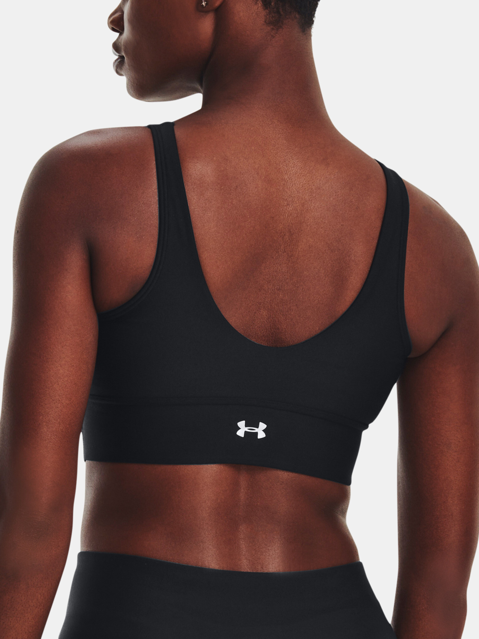 Under Armour UA Infinity Pintuck Mid-BLK Sport Sutien Negru - Pled.ro