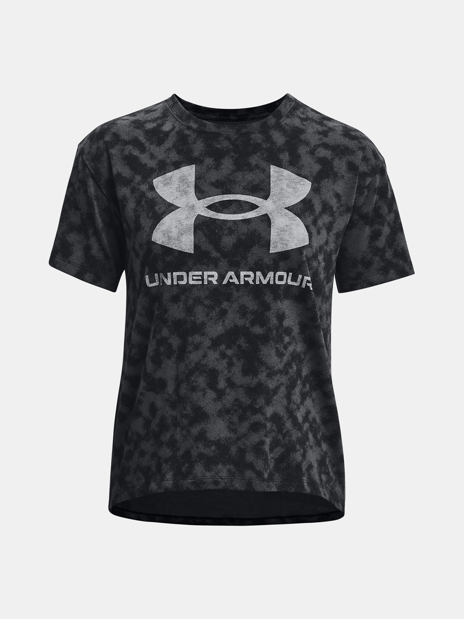 Under Armour UA Logo Aop Heavyweight SS Tricou Negru - Pled.ro