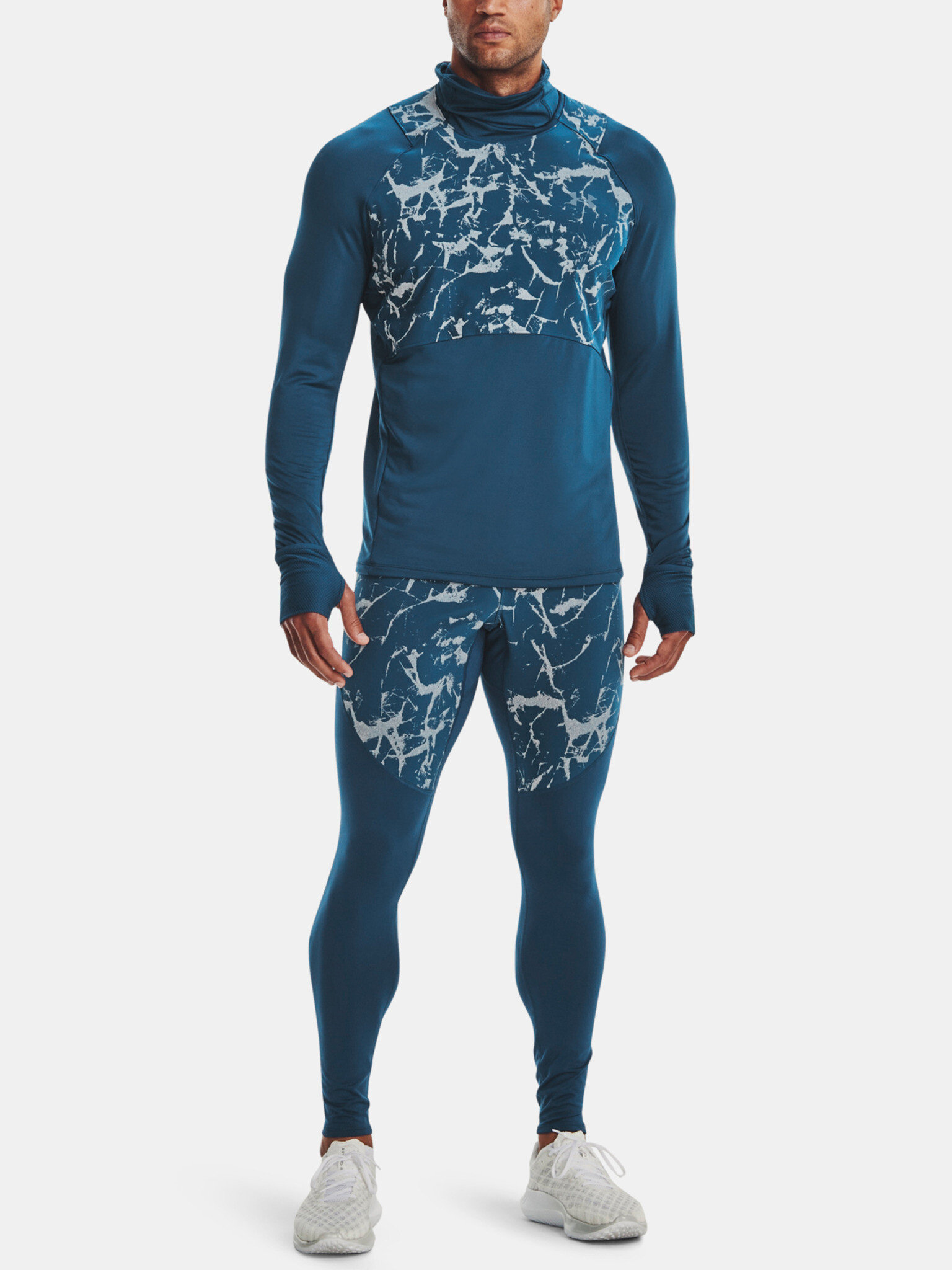 Under Armour UA OutRun The Cold Funnel Tricou Albastru - Pled.ro