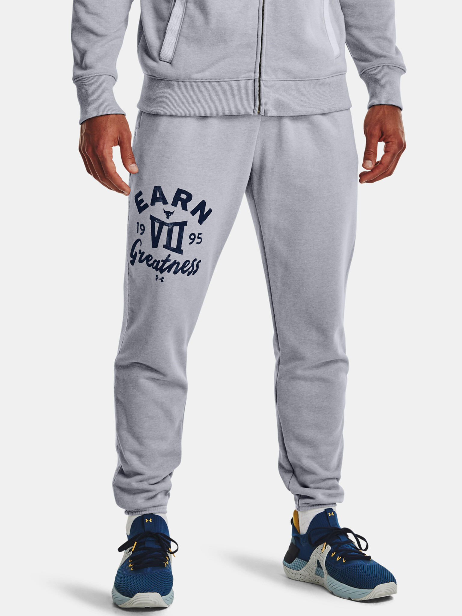 Under Armour UA Project Rock Hvywght Terry Pantaloni de trening Gri - Pled.ro