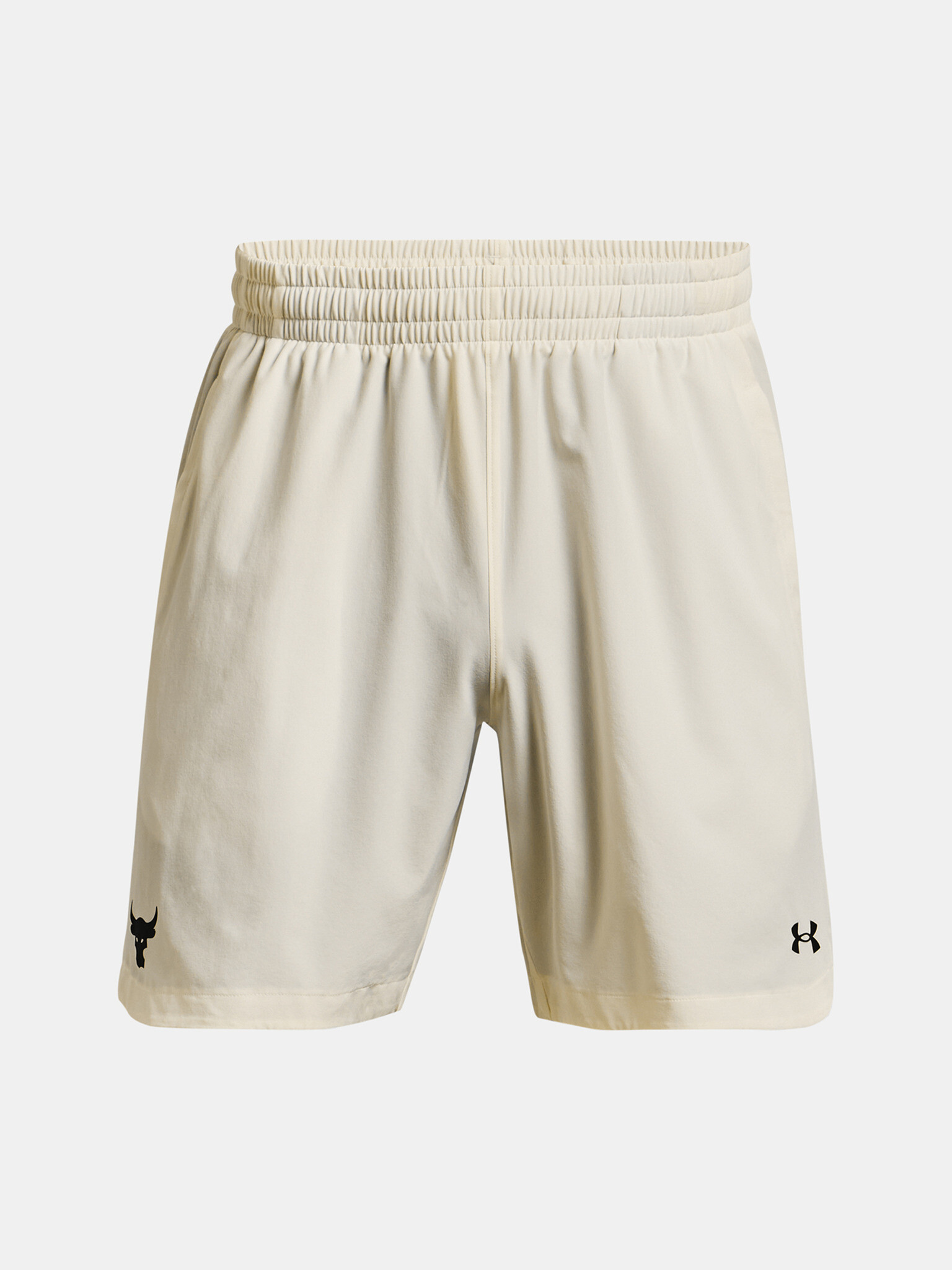 Under Armour UA Project Rock Woven Pantaloni scurți Bej - Pled.ro