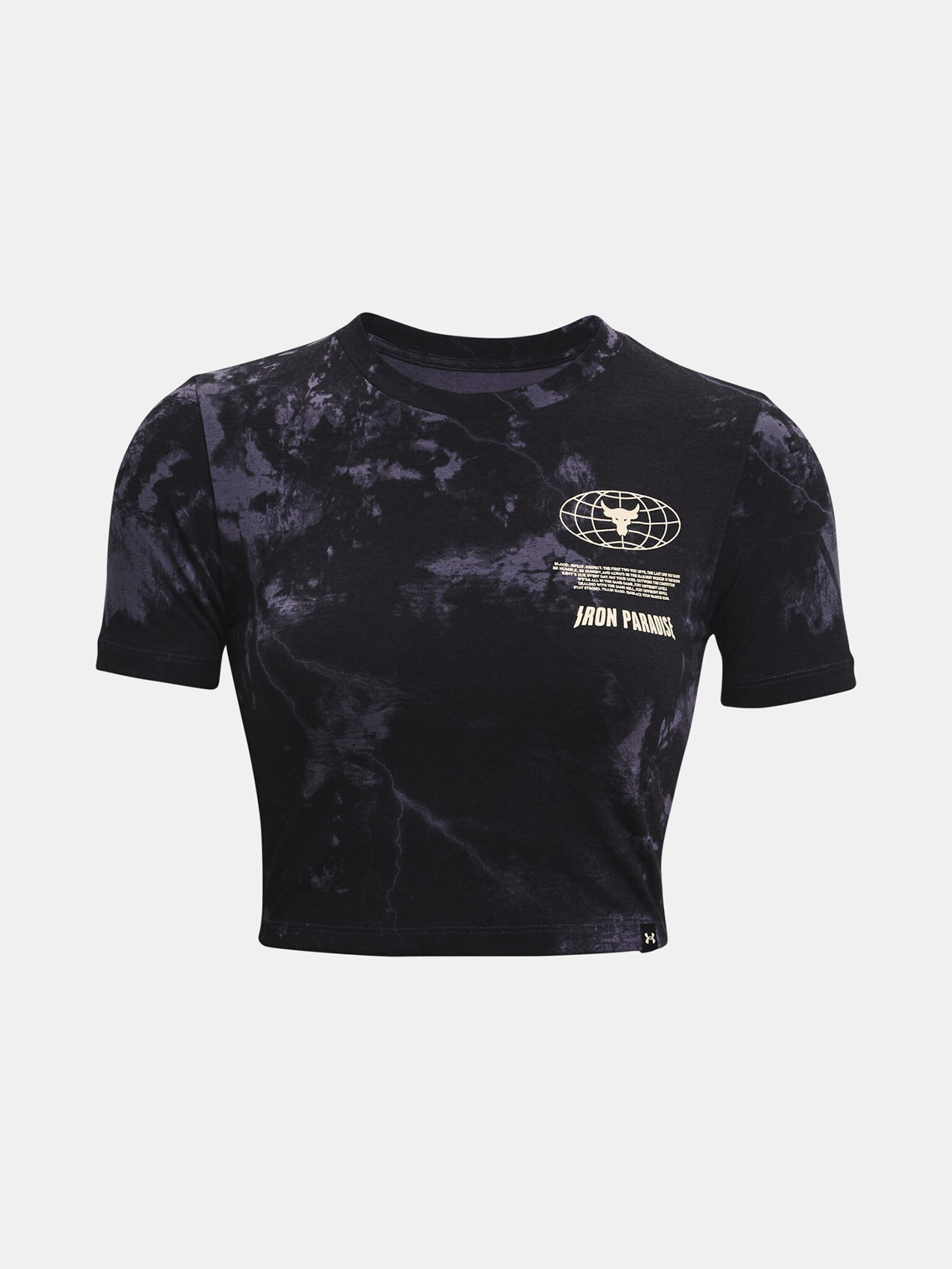 Under Armour UA Projet Rock Disrupt Print SS Tricou Negru - Pled.ro