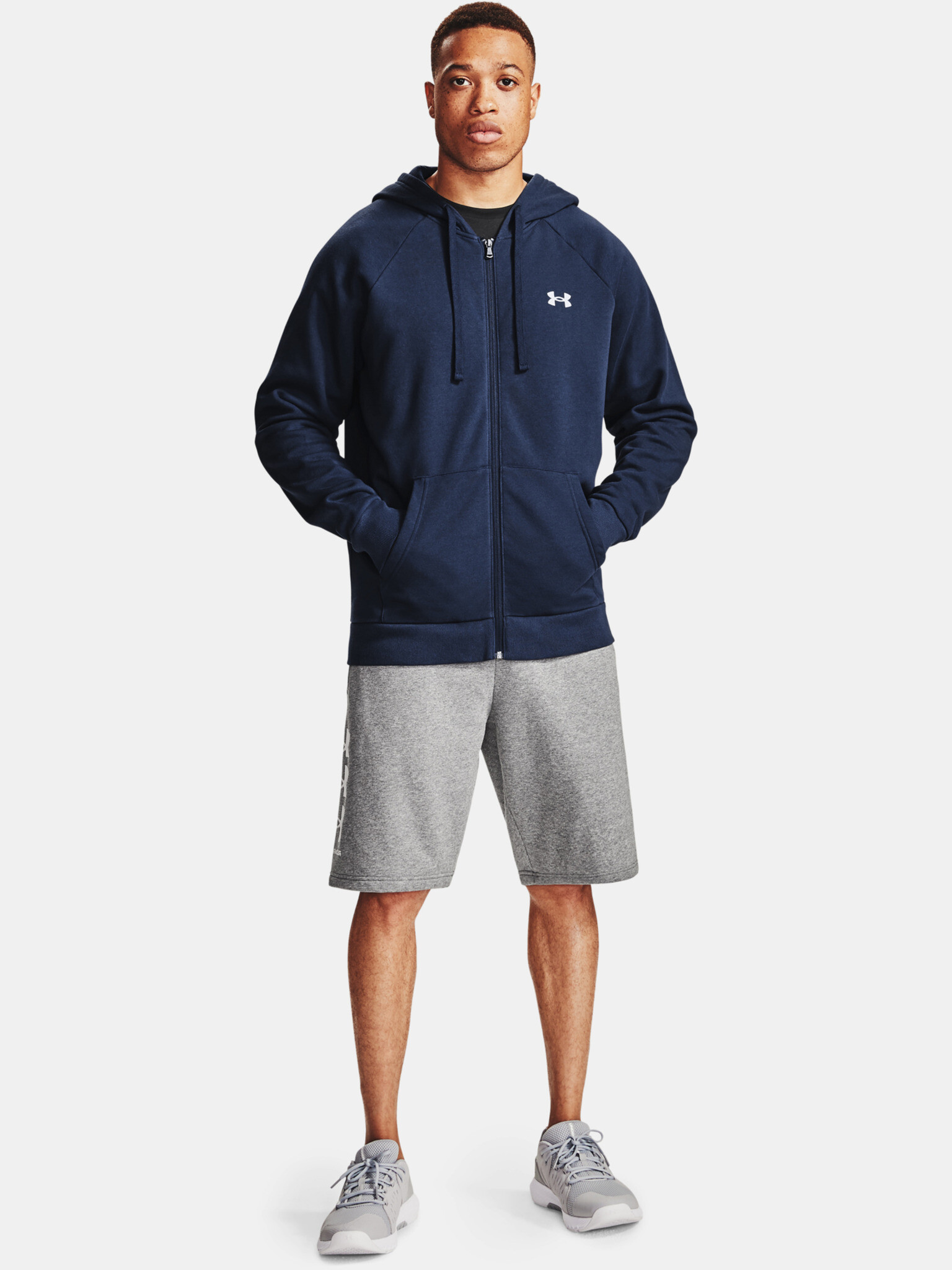 Under Armour UA Rival Cotton FZ Hoodie Hanorac Albastru - Pled.ro