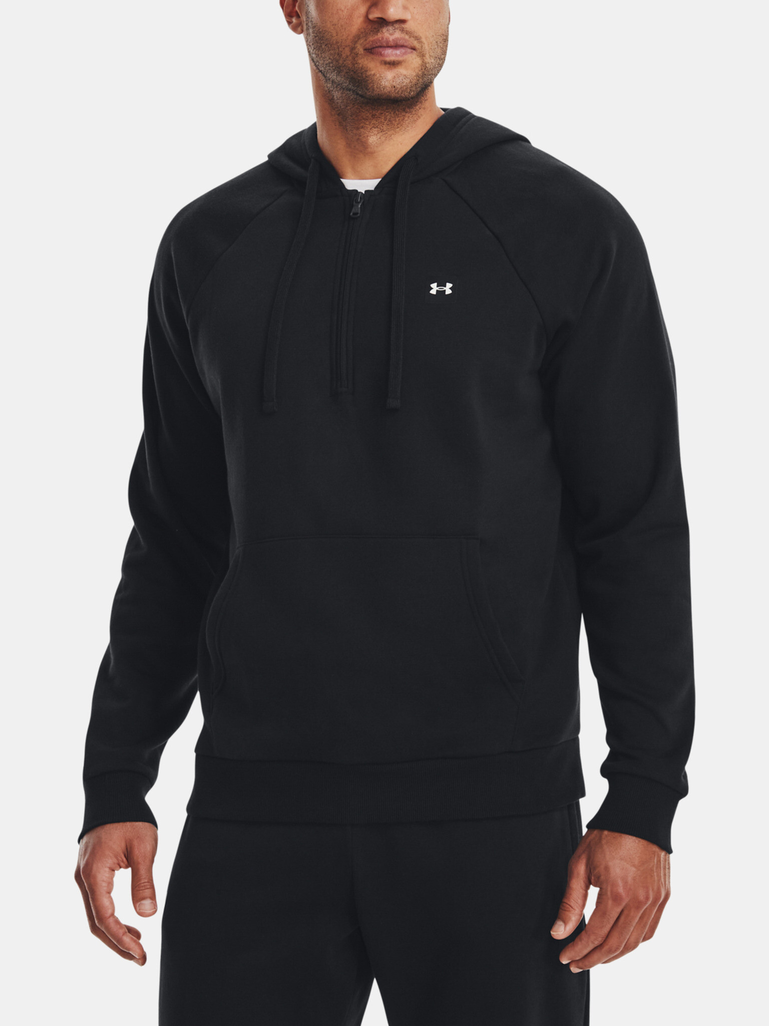 Under Armour UA Rival Fleece 1/2 Zip HD-BLK Hanorac Negru - Pled.ro