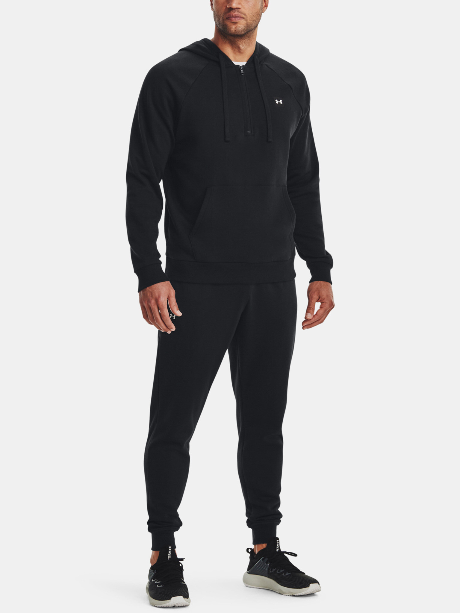 Under Armour UA Rival Fleece 1/2 Zip HD-BLK Hanorac Negru - Pled.ro