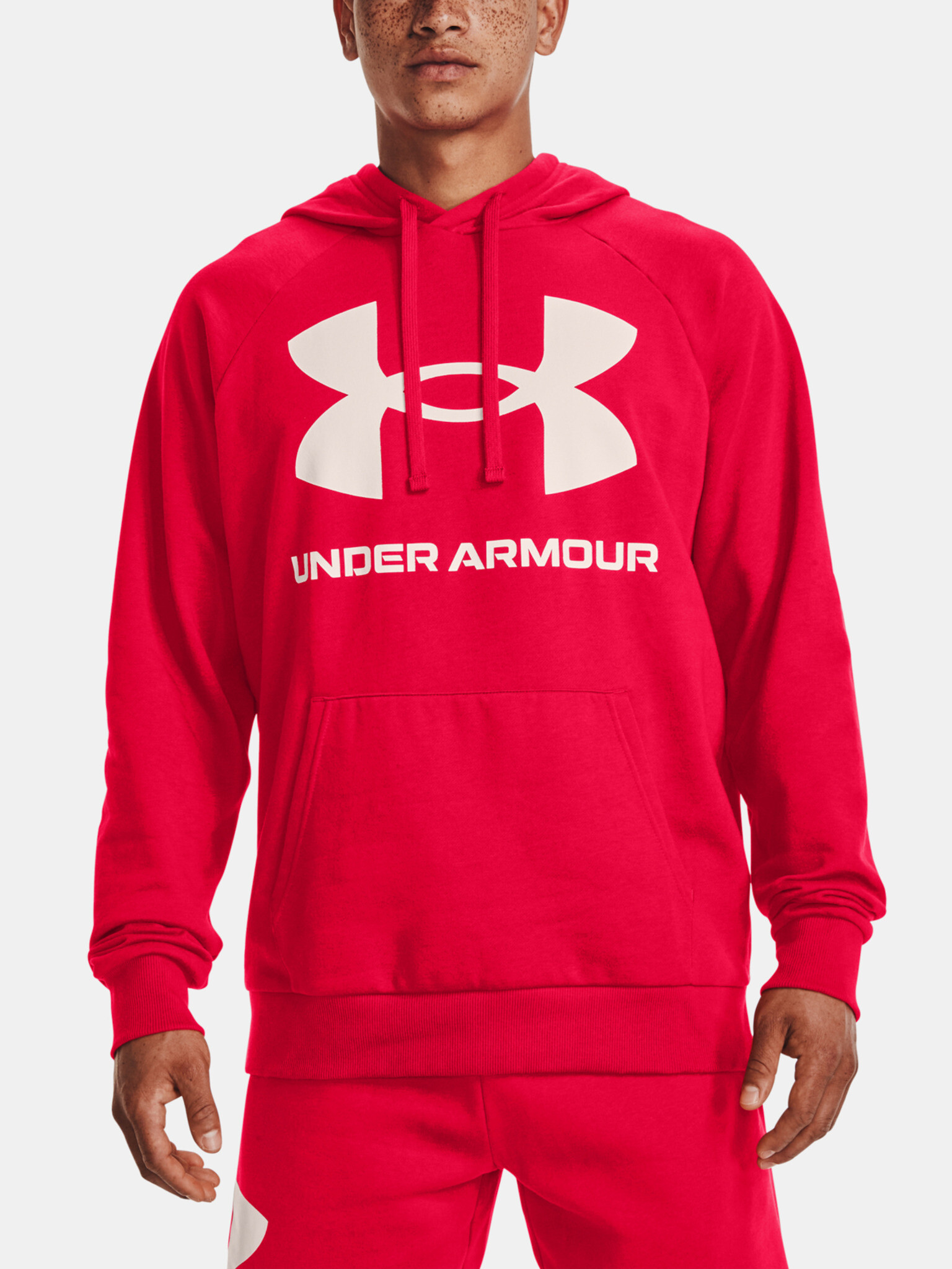 Under Armour UA Rival Fleece Big Logo HD Hanorac Roșu - Pled.ro