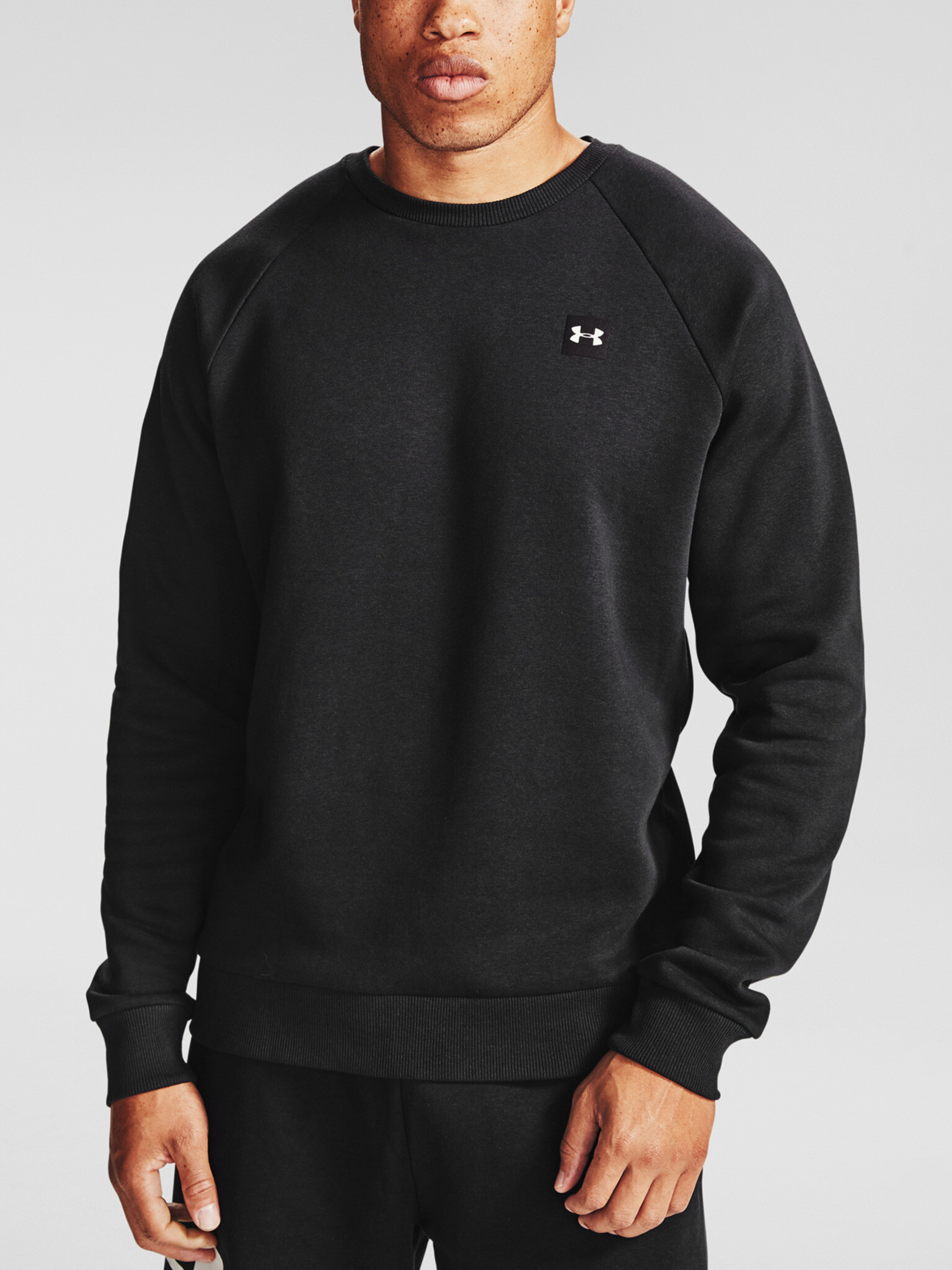 Under Armour UA Rival Fleece Crew-BLK Hanorac Negru - Pled.ro