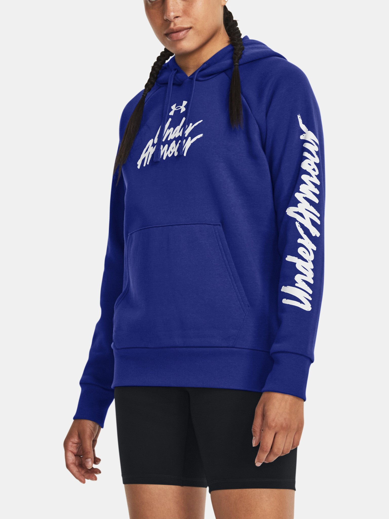 Under Armour UA Rival Fleece Graphic Hdy Hanorac Albastru - Pled.ro