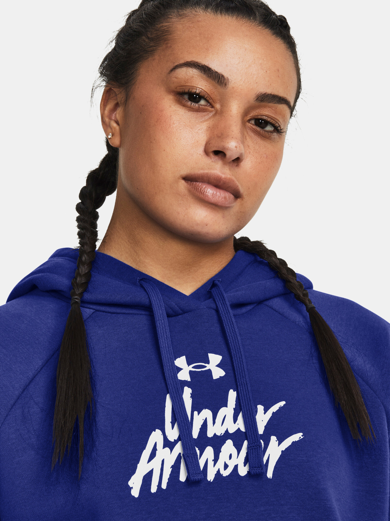 Under Armour UA Rival Fleece Graphic Hdy Hanorac Albastru - Pled.ro