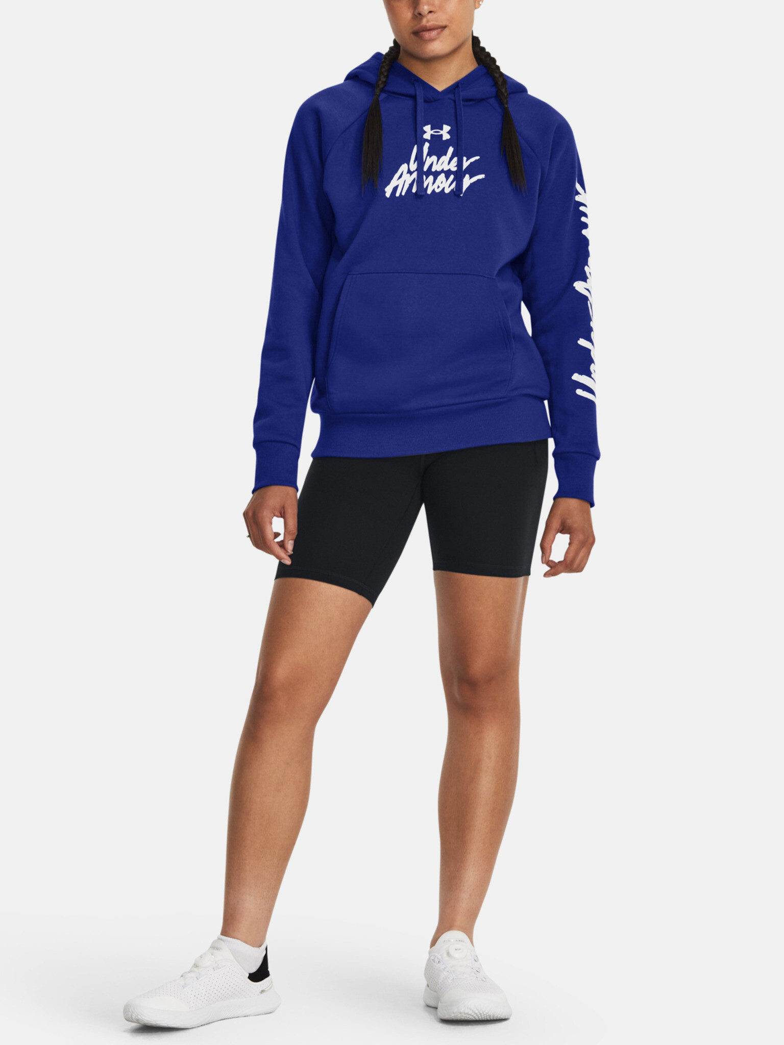 Under Armour UA Rival Fleece Graphic Hdy Hanorac Albastru - Pled.ro